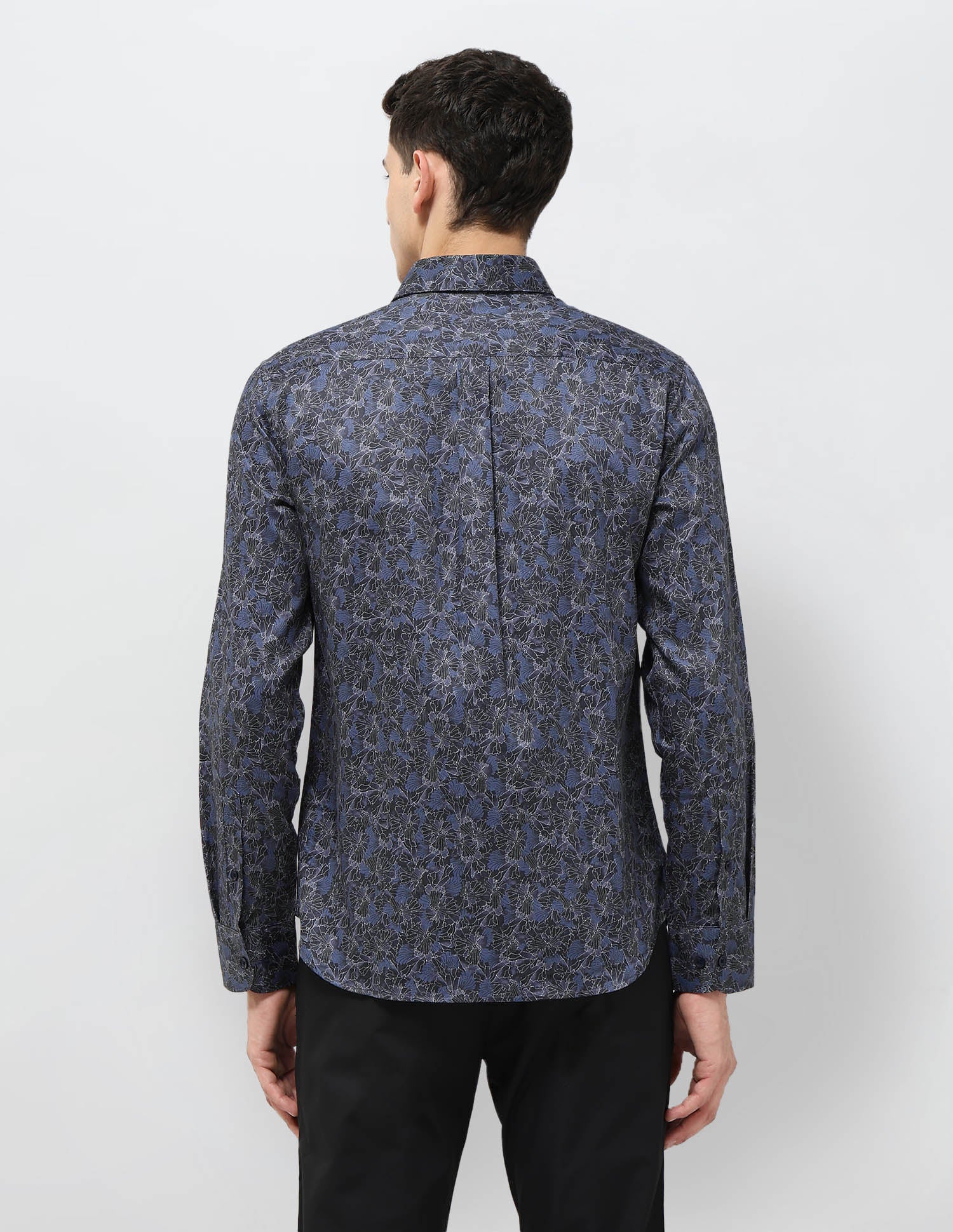 Satin Floral Printed Shirt Navy - U.S. POLO ASSN. | Large