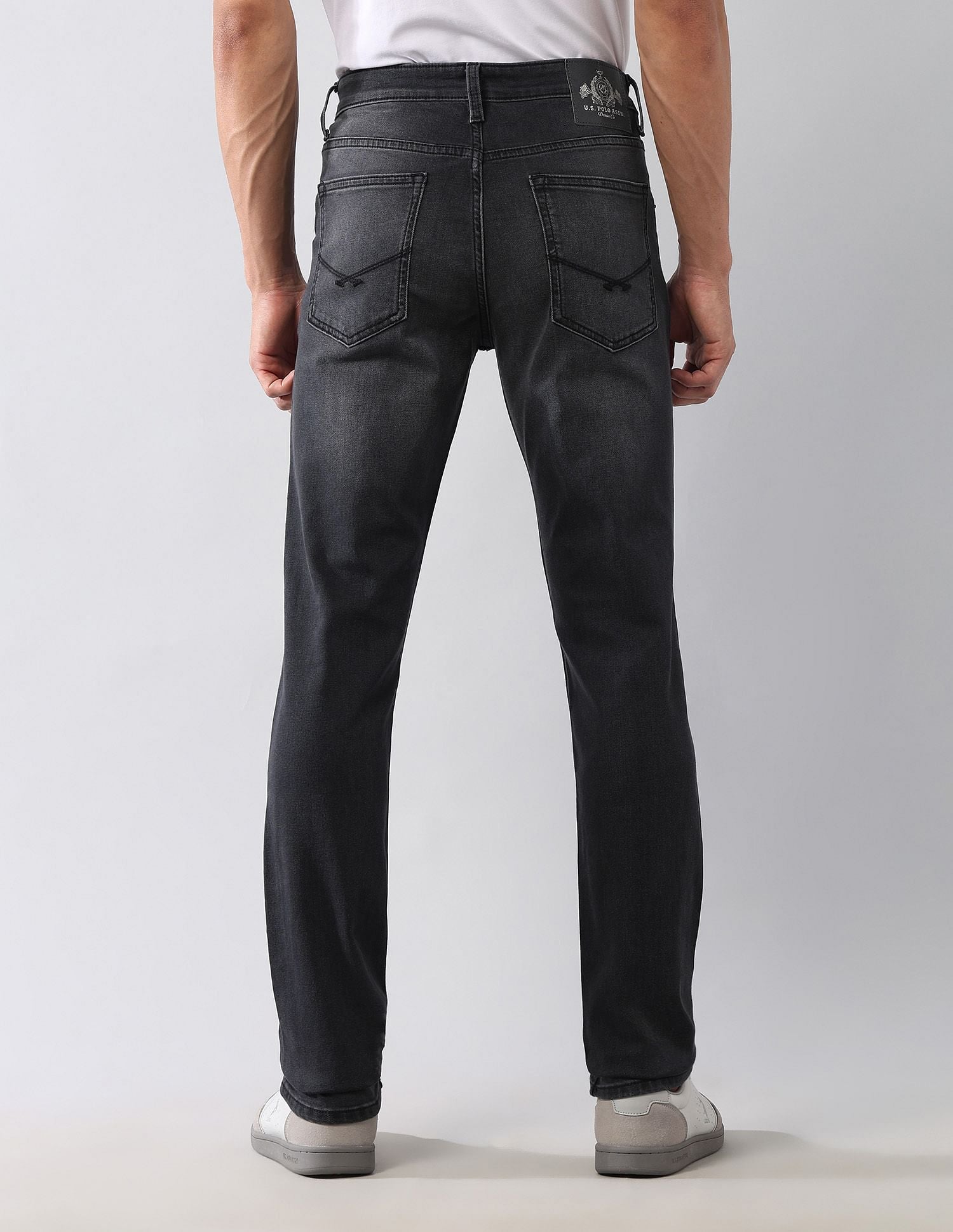 Regallo Skinny Fit Black Jeans Black - U.S. Polo Assn. India | Large
