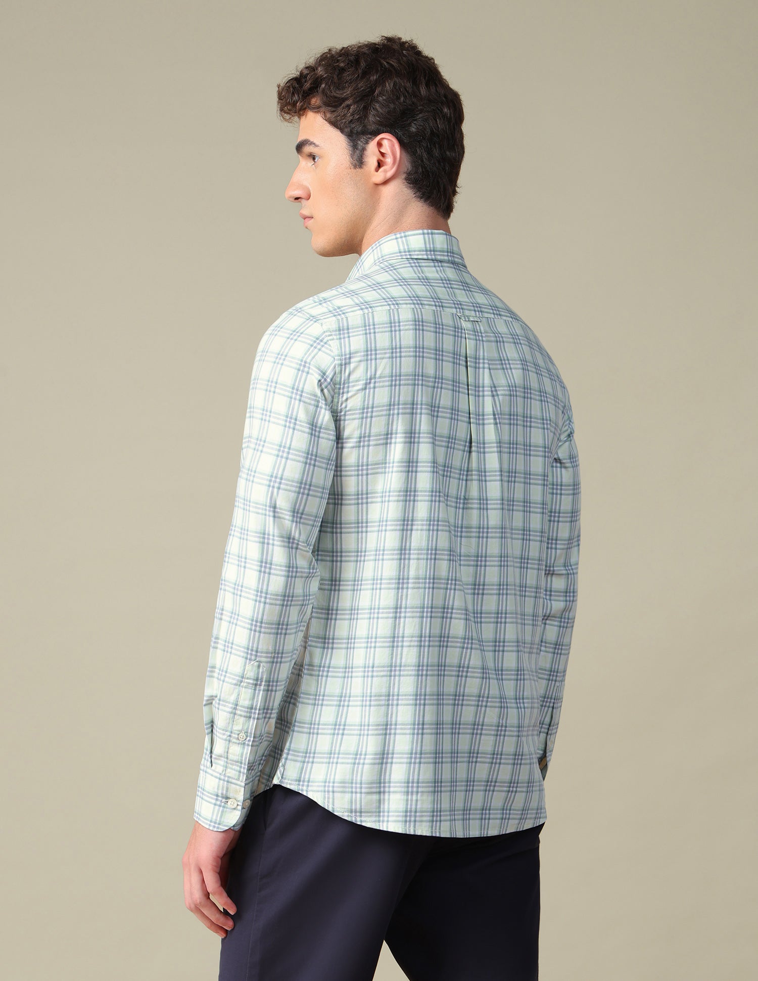 Twill Tailored Fit Shirt Light Green - U.S. Polo Assn. India | Large