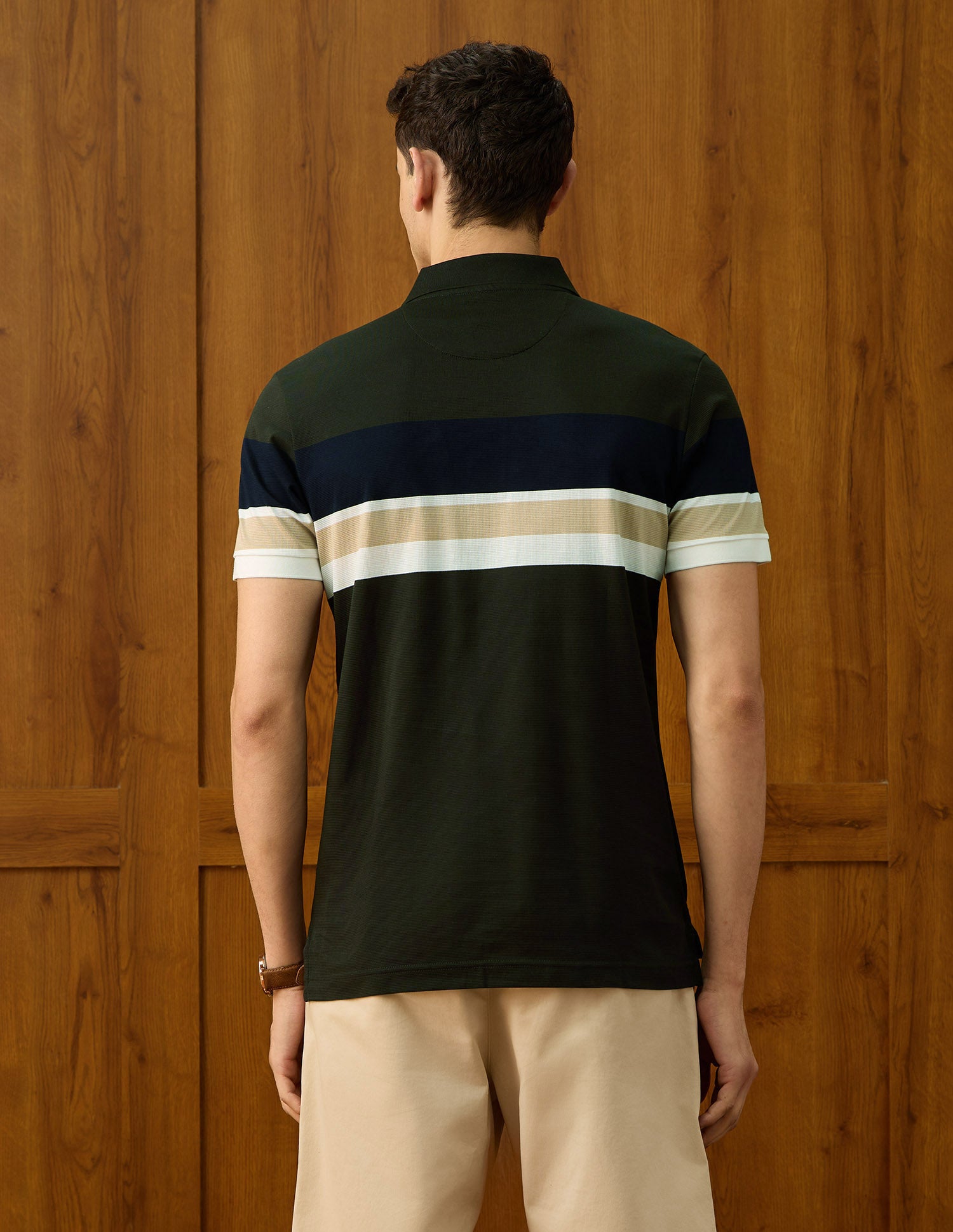 Colourblocked Regular Fit Polo Shirt Olive - U.S. POLO ASSN. | Large