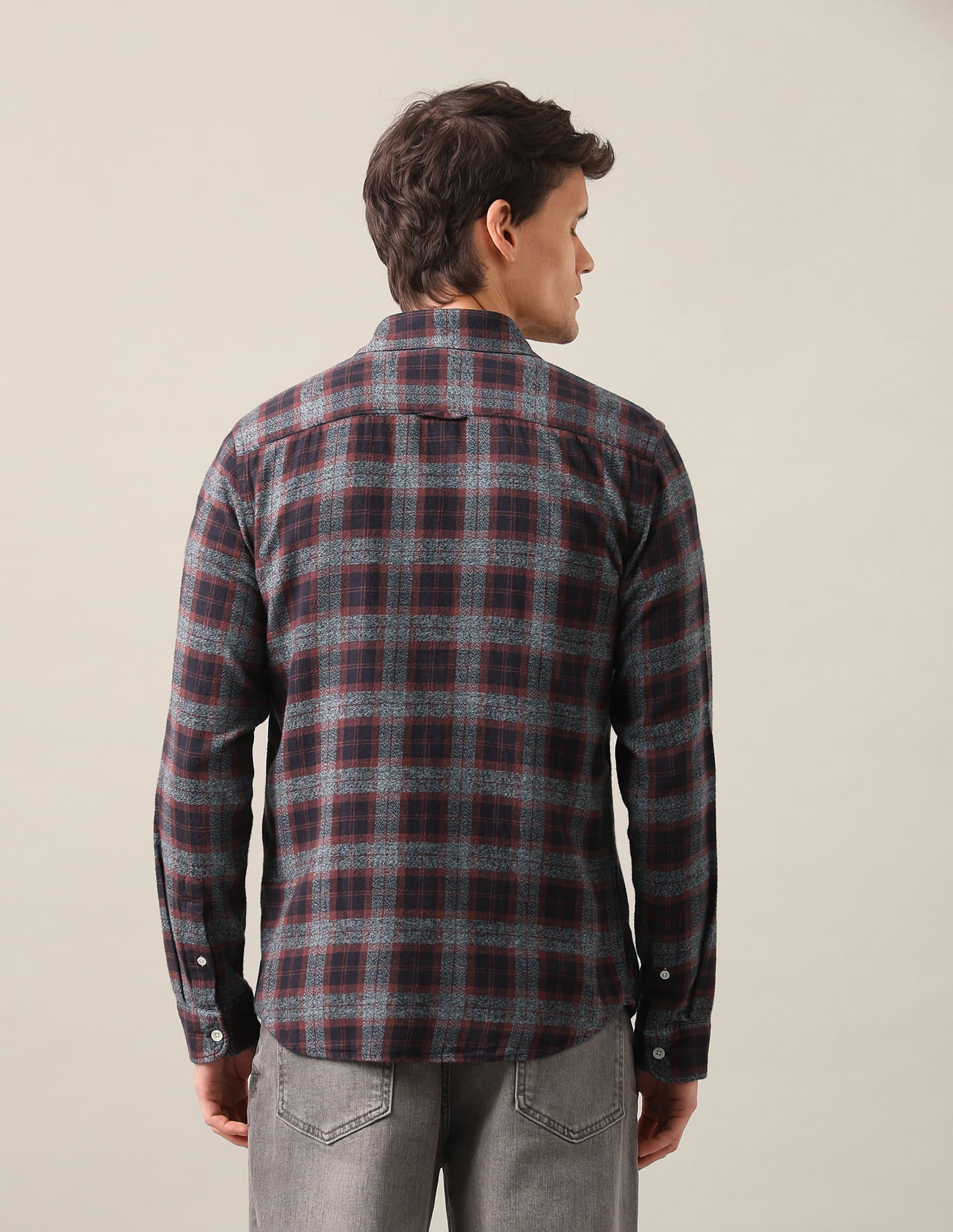 Tartan Checked Twill Shirt Brown - U.S. Polo Assn. India | Large