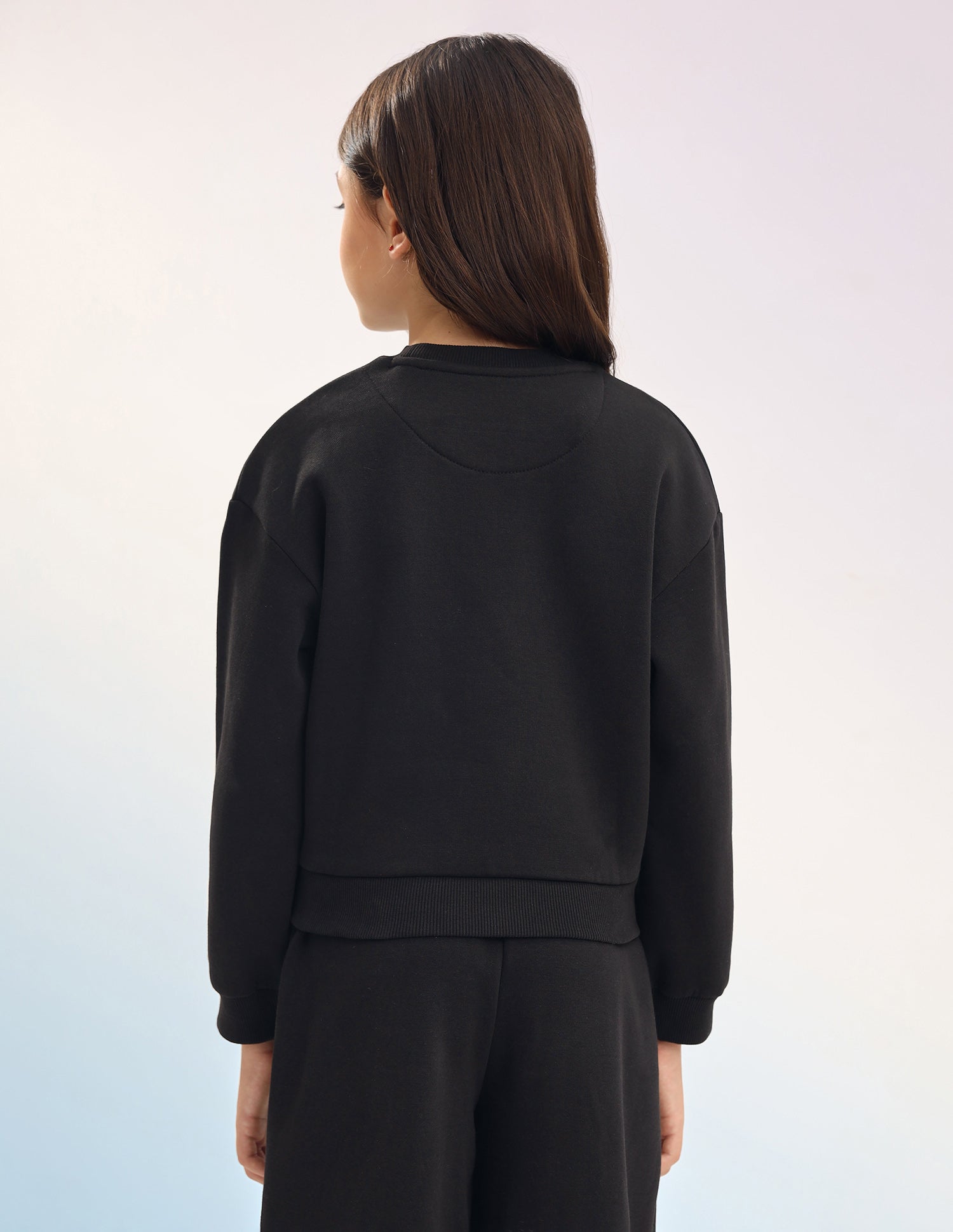 Brand Embellished Regular Fit Sweatshirt Jet Black - U.S. POLO ASSN. | Large