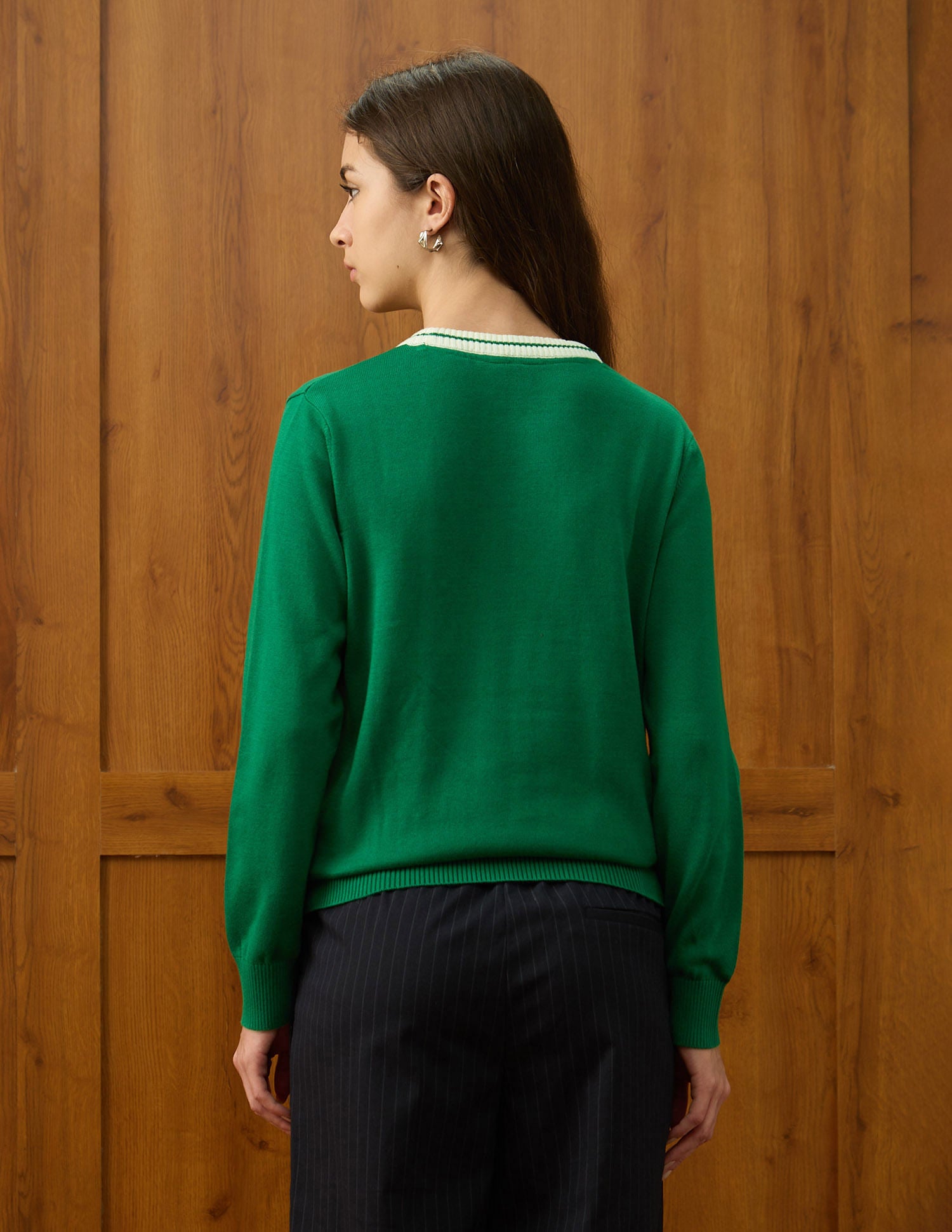 Relaxed Fit Solid Sweater Green - U.S. POLO ASSN. | Large