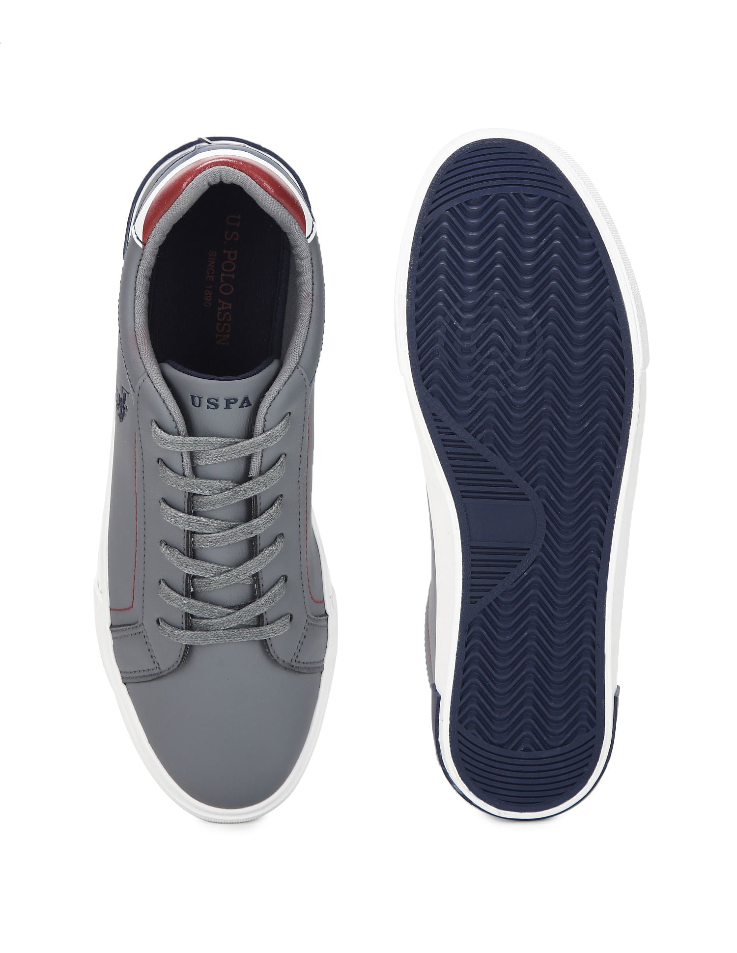Low Top Brand Detail Rojas Sneakers Grey - U.S. Polo Assn. India | Large