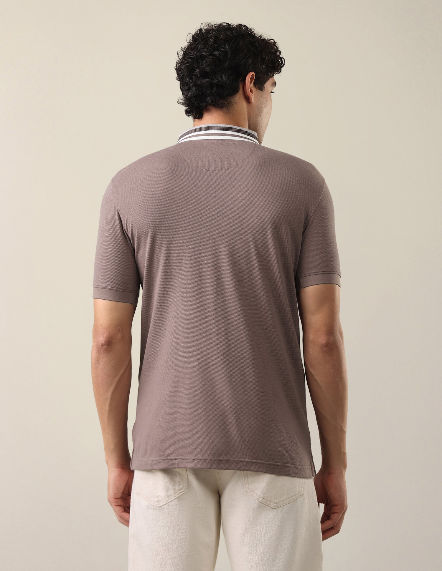 Solid Slim Fit Polo Shirt Brown - U.S. Polo Assn. India | Large