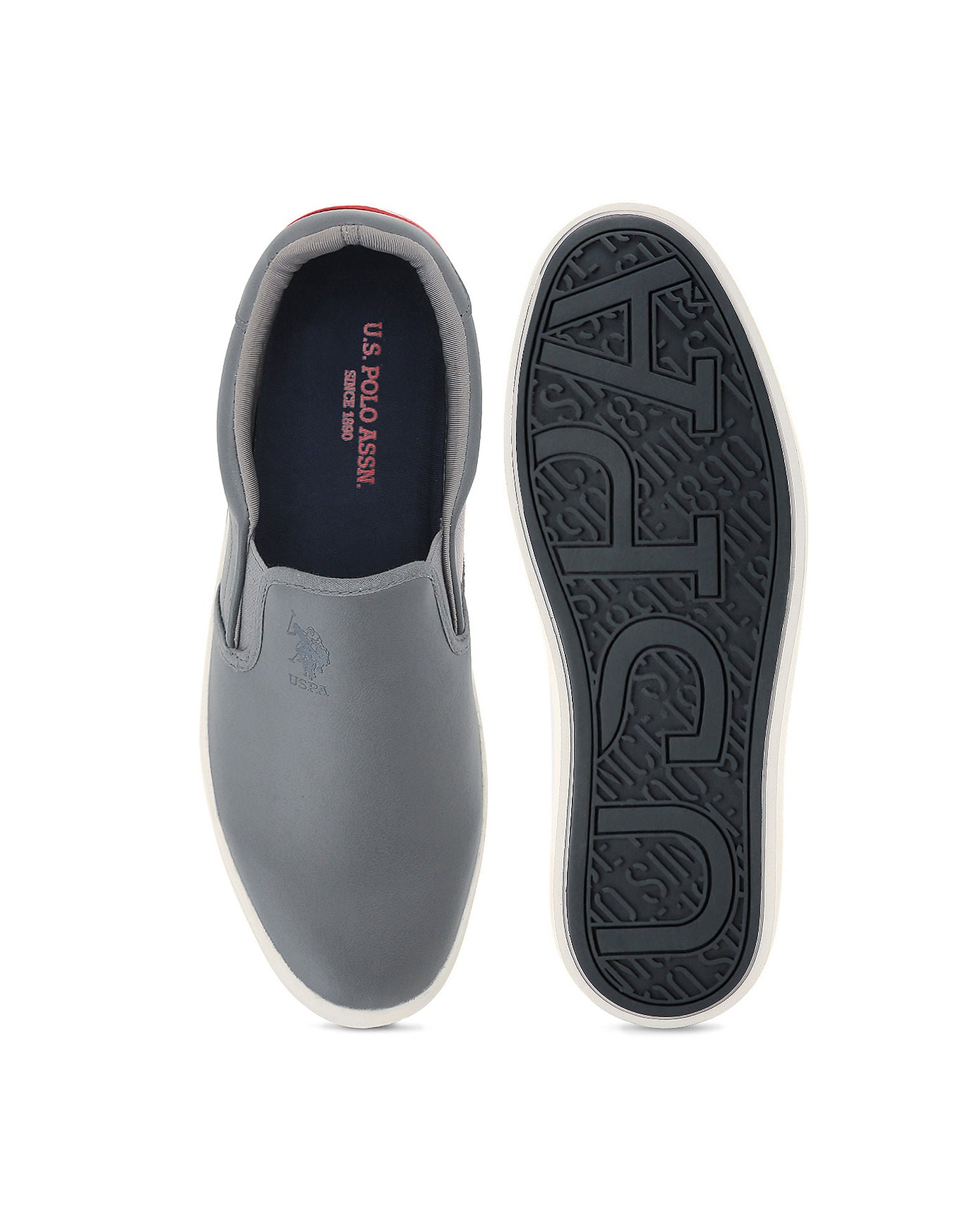 Men Timeo 2.0 Round Toe Sneakers Grey - U.S. POLO ASSN. | Large