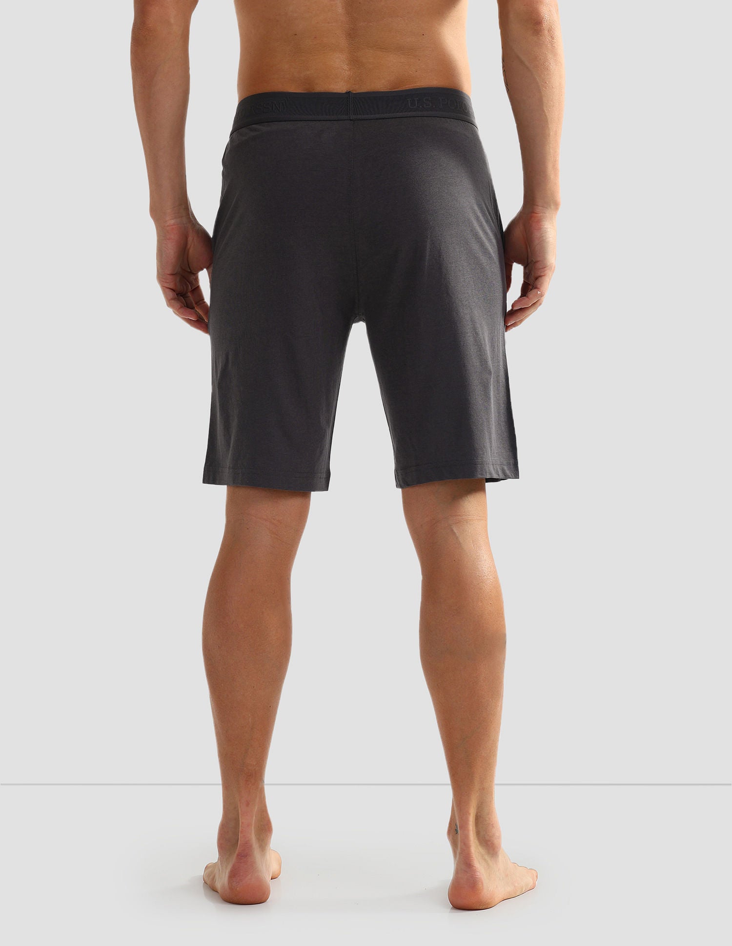 Mid Rise Solid LS001 Shorts - Pack Of 1 Asphalt - U.S. POLO ASSN. | Large