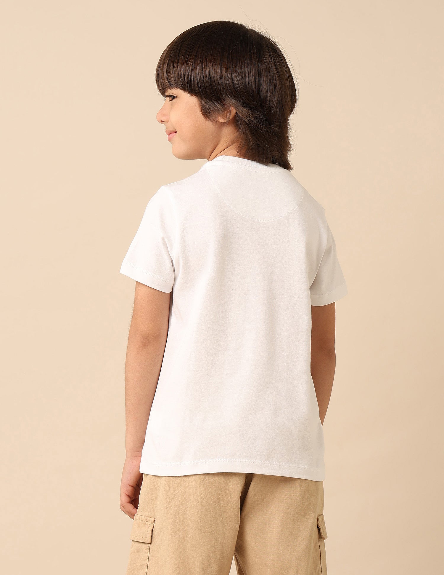 Boys Pure Cotton Graphic Brand Printed T Shirt White - U.S. POLO ASSN. | Large