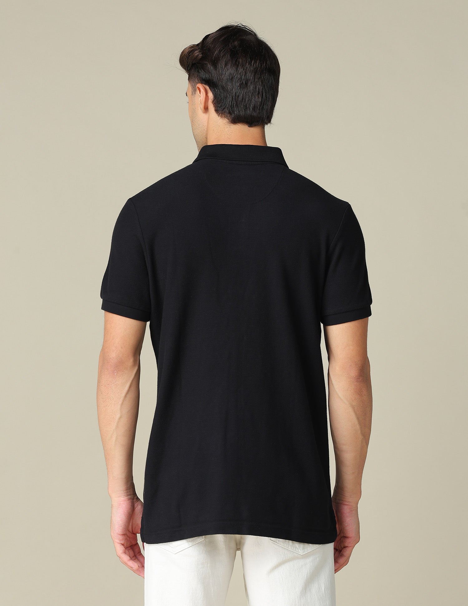 Pure Cotton Muscle Fit Polo Shirt Black - U.S. POLO ASSN. | Large