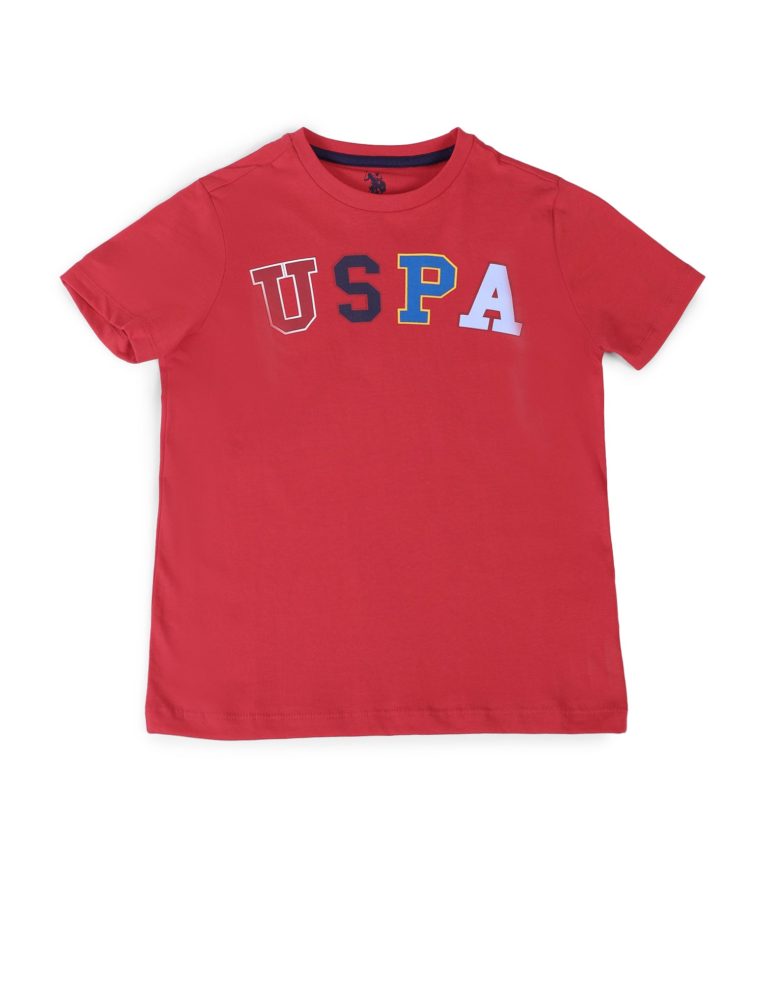 Boys Brand Printed Regular Fit T-Shirt Maroon - U.S. POLO ASSN. | Large