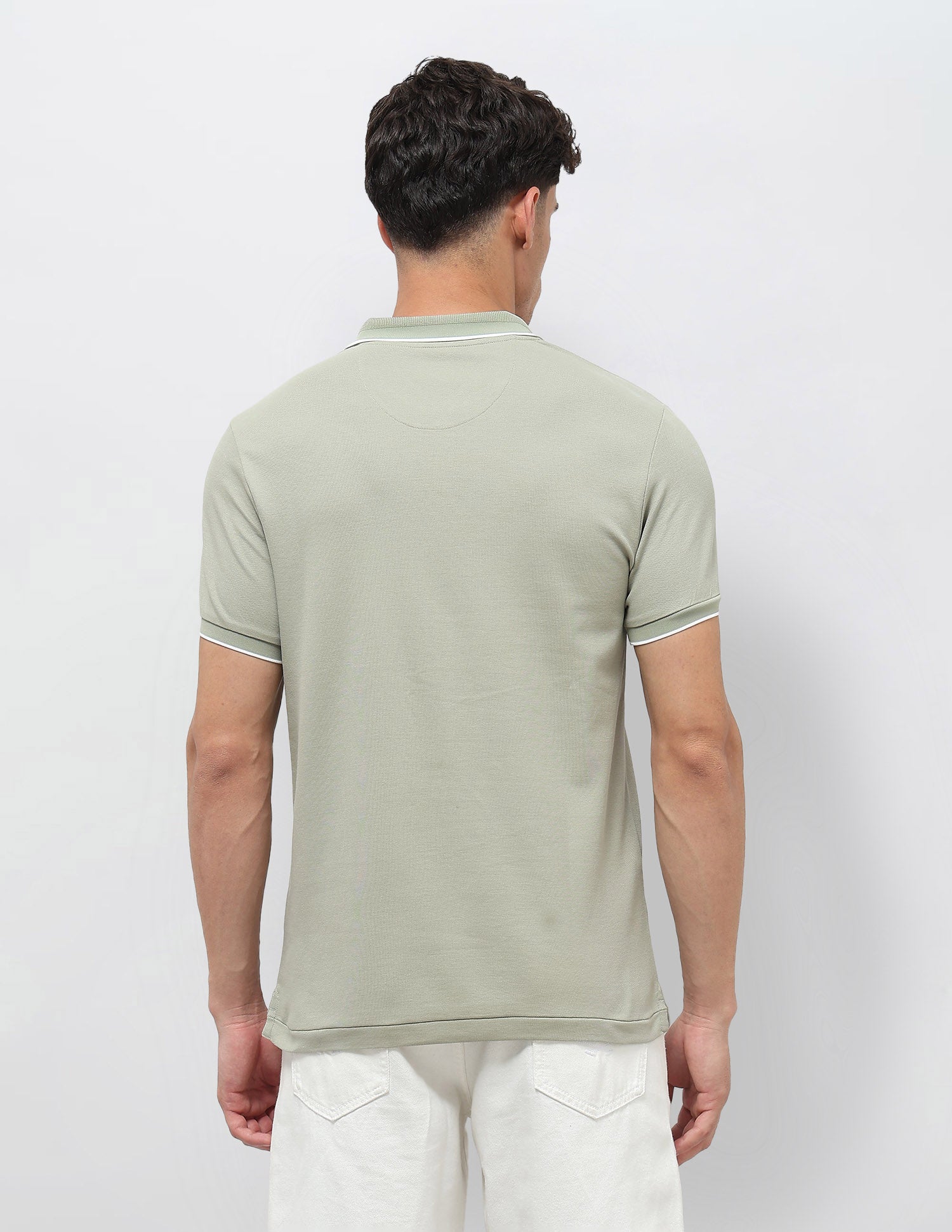 Solid Slim Fit Polo Shirt Green - U.S. POLO ASSN. | Large