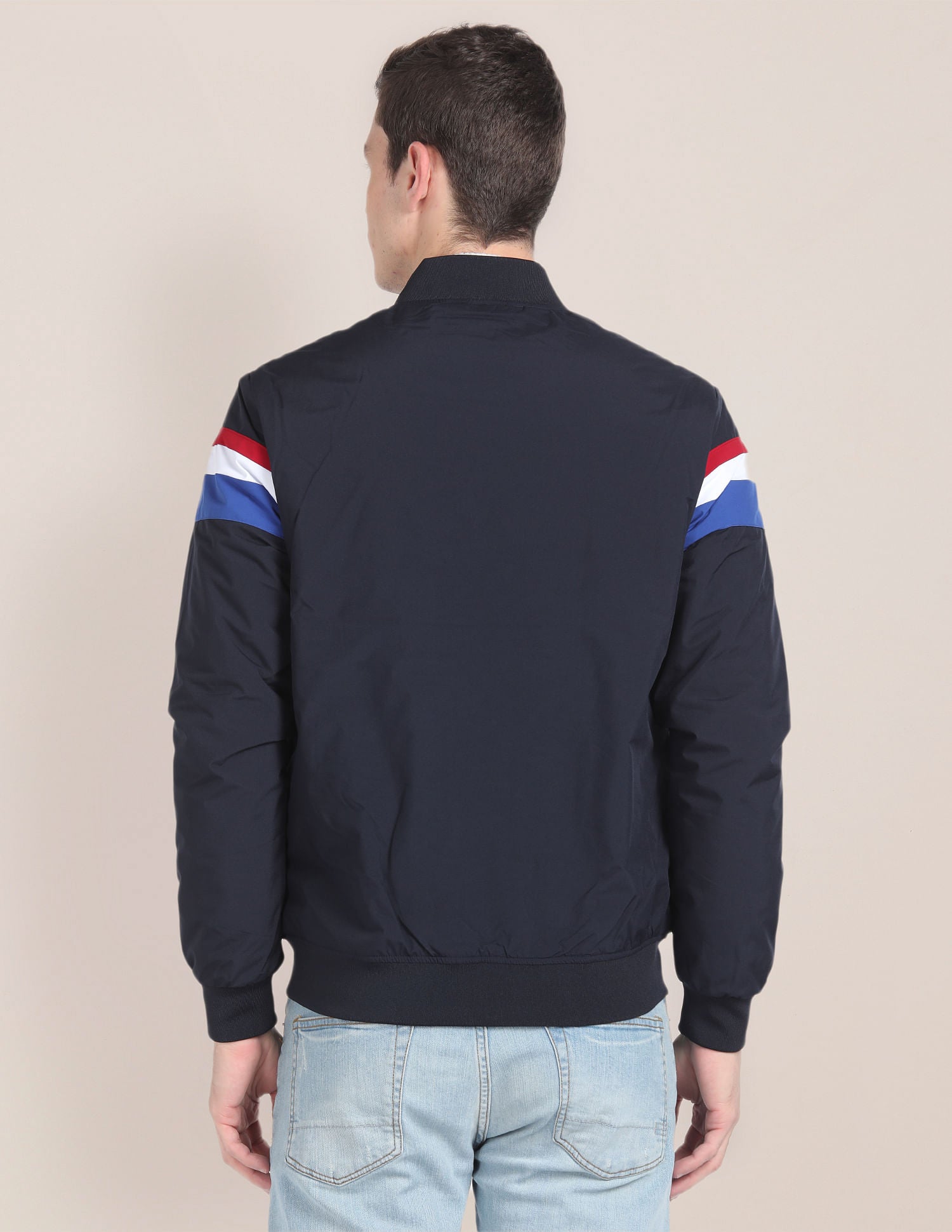 Horizontal Stripe Bomber Jacket Navy - U.S. POLO ASSN. | Large