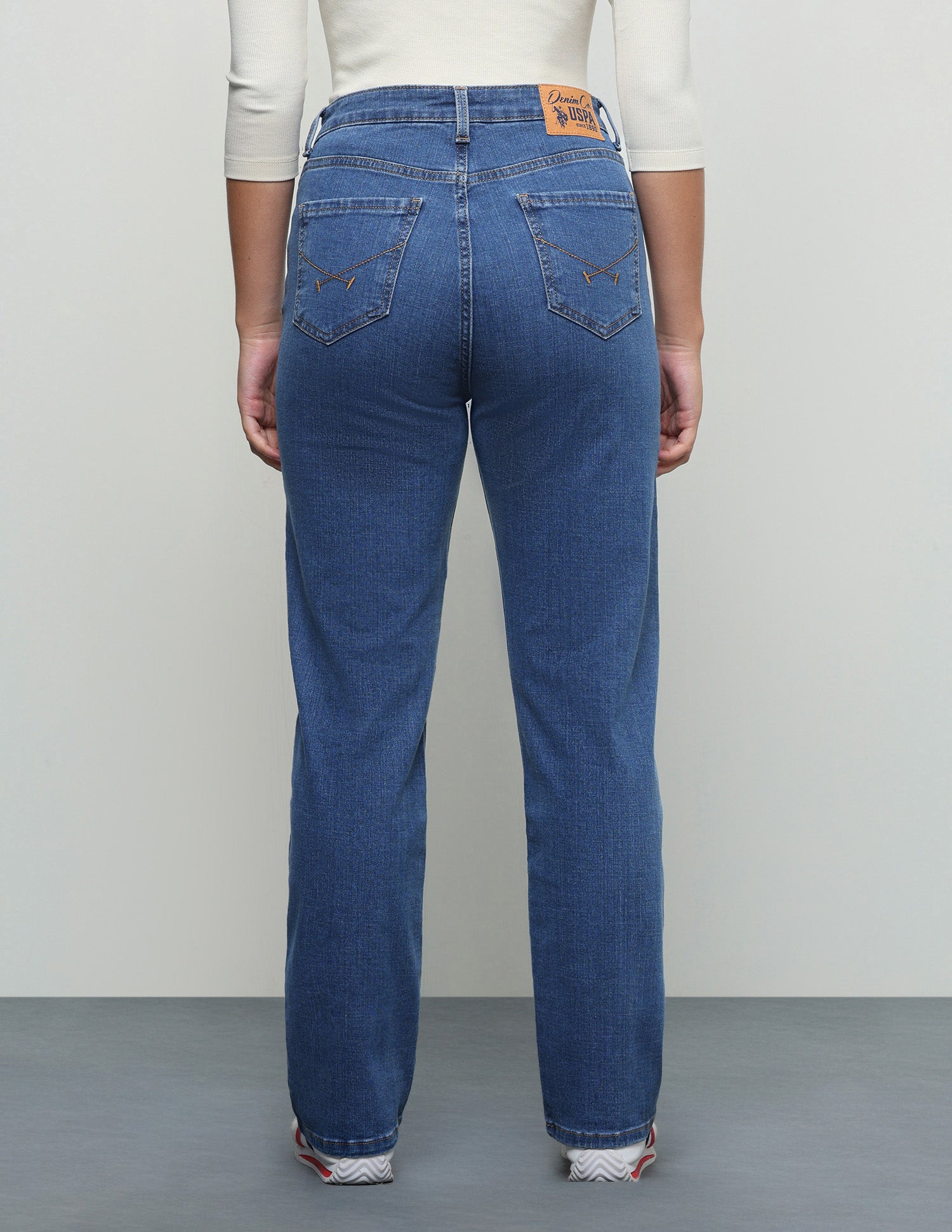 Whiskered Straight Fit Jeans Blue - U.S. Polo Assn. India | Large