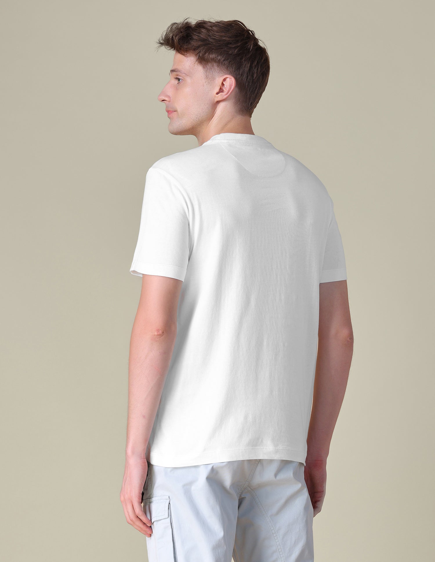 Graphic Printed Slim Fit T-Shirt Ivory - U.S. POLO ASSN. | Large