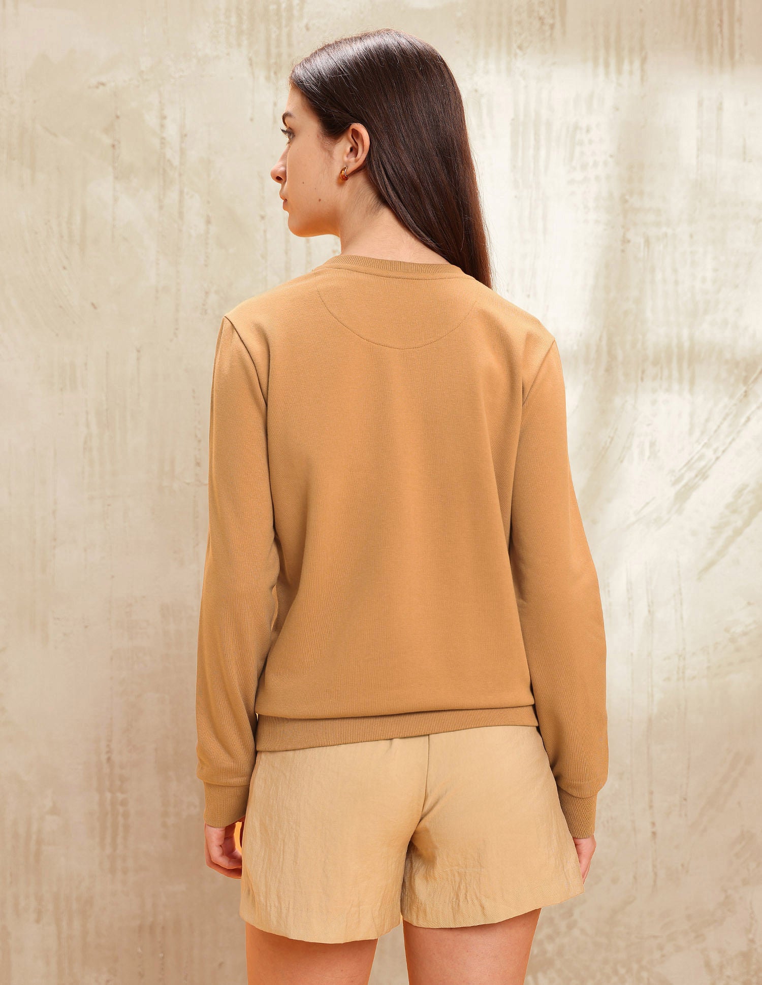 Brand Printed Regular Fit Sweatshirt Light Brown - U.S. POLO ASSN. | Large