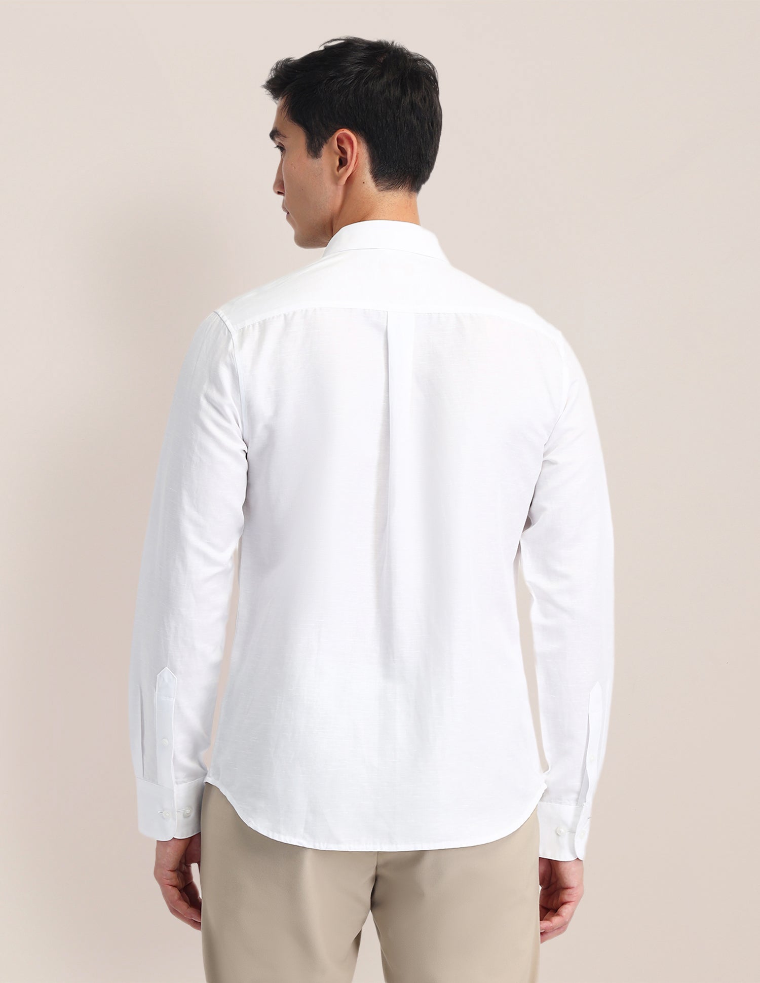 Solid Slim Fit Shirt White - U.S. Polo Assn. India | Large