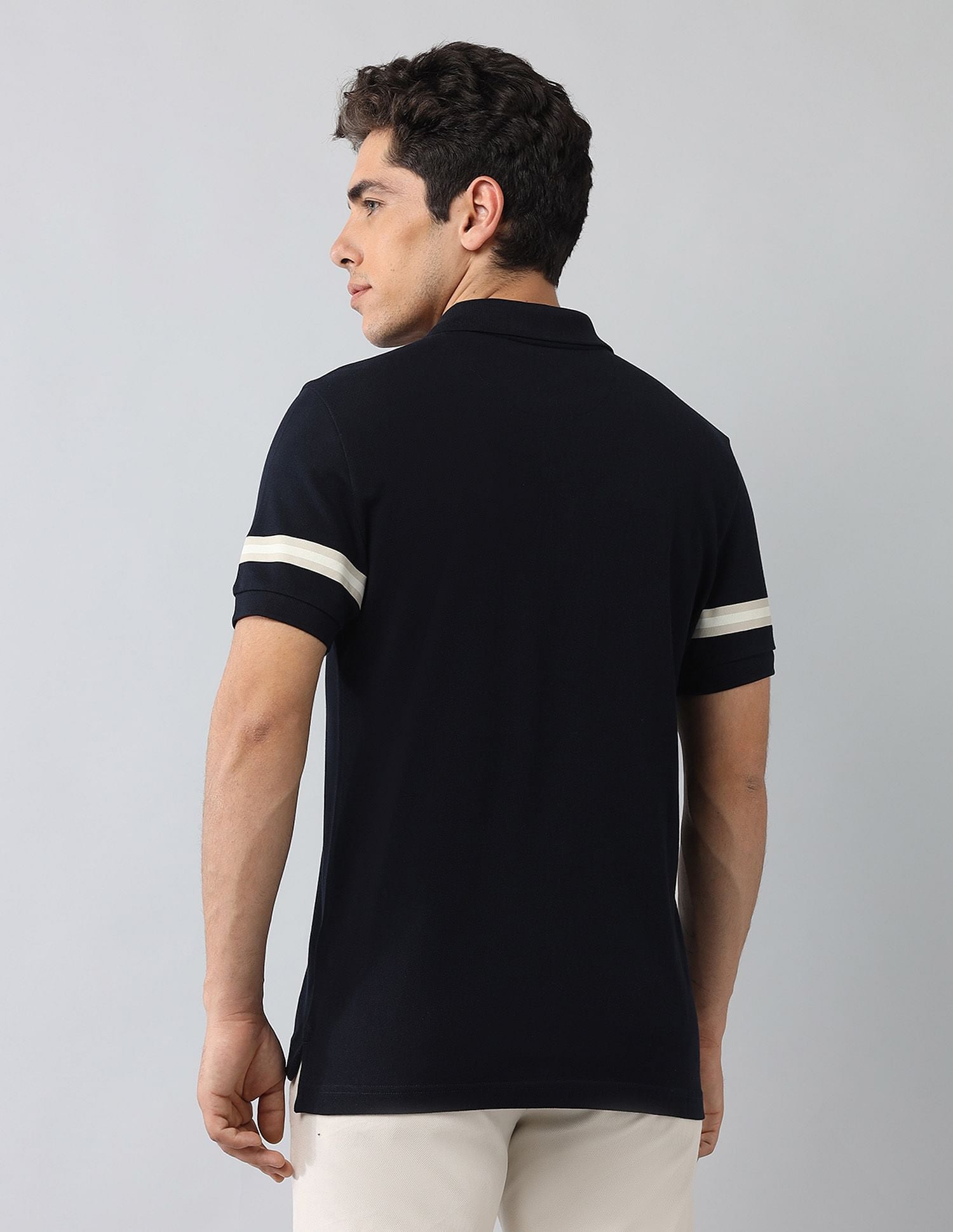 Muscle Fit Brand Printed Polo Shirt Navy - U.S. Polo Assn. India | Large