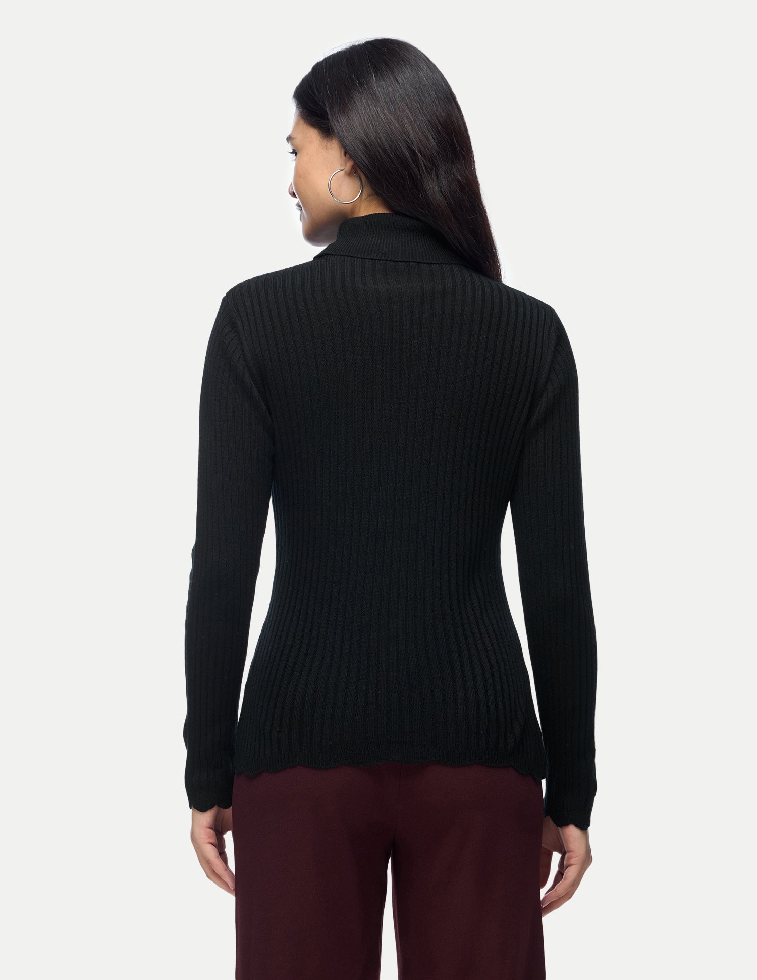Patterned Knit Slim Fit Sweater Black - U.S. Polo Assn. India | Large