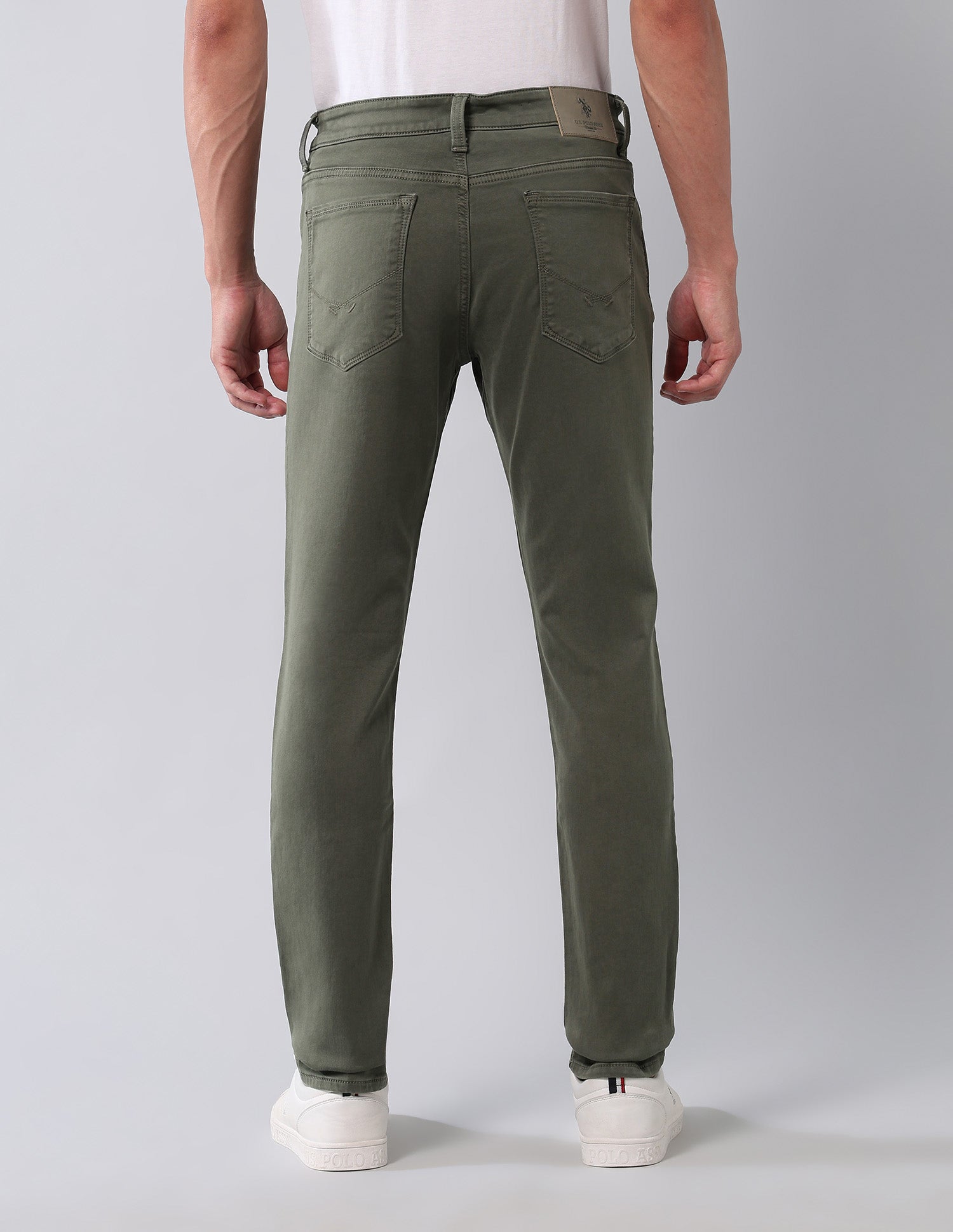 Brandon Slim Tapered Fit Green Jeans Dark Green - U.S. Polo Assn. India | Large