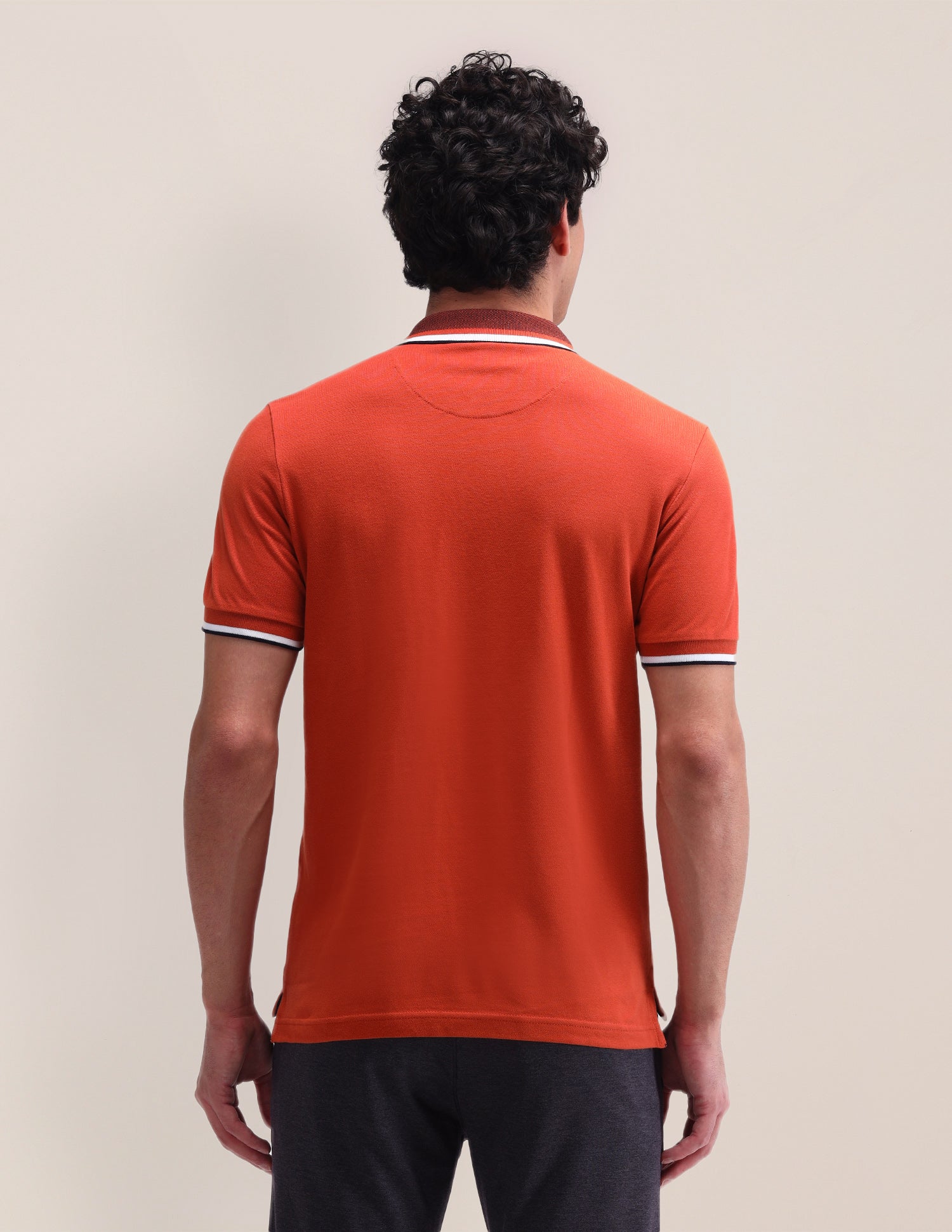 Solid Slim Fit Polo Shirt Rust - U.S. Polo Assn. India | Large