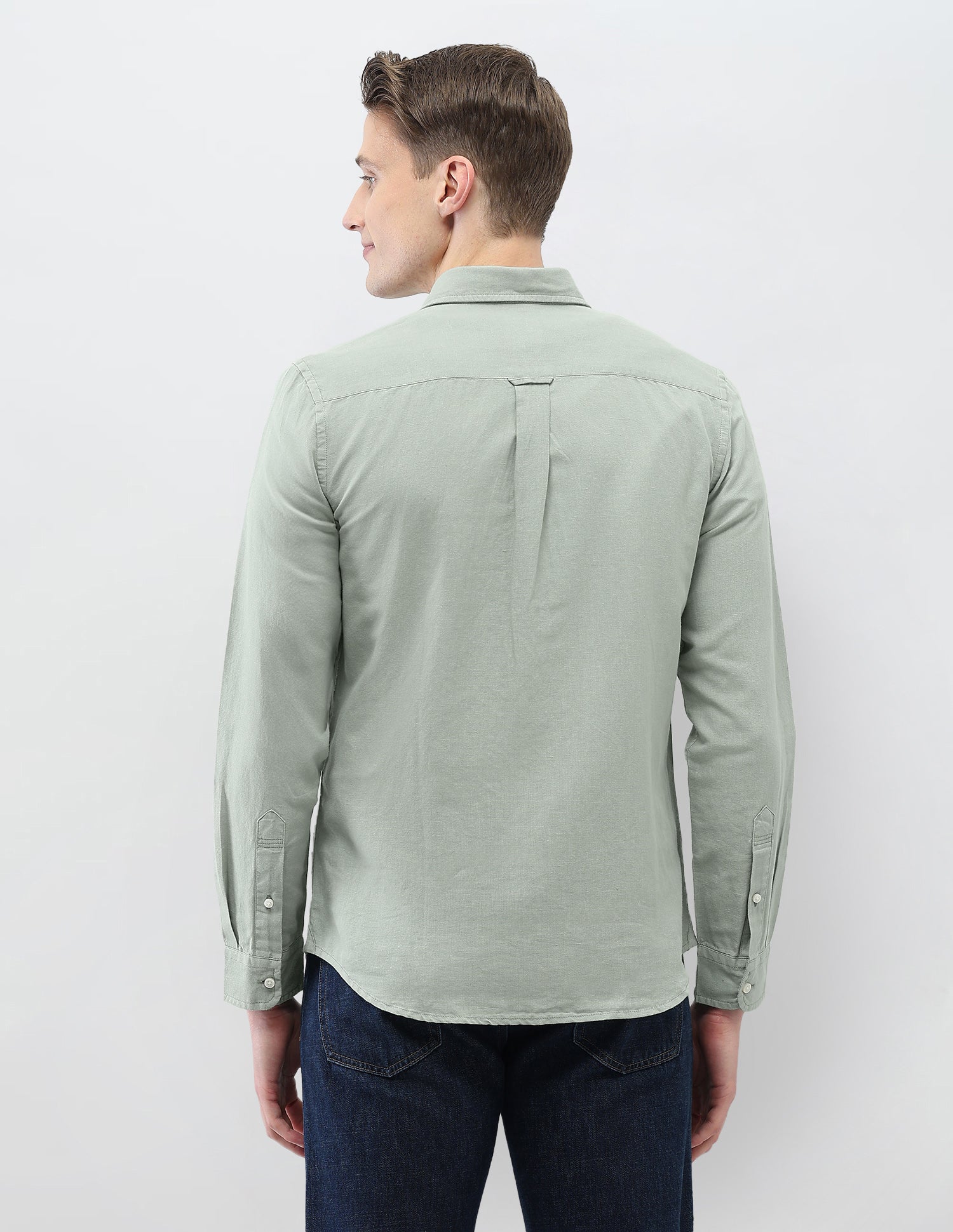 Motel On The Coast Regular Fit Shirt Light Green - U.S. Polo Assn. India | Large