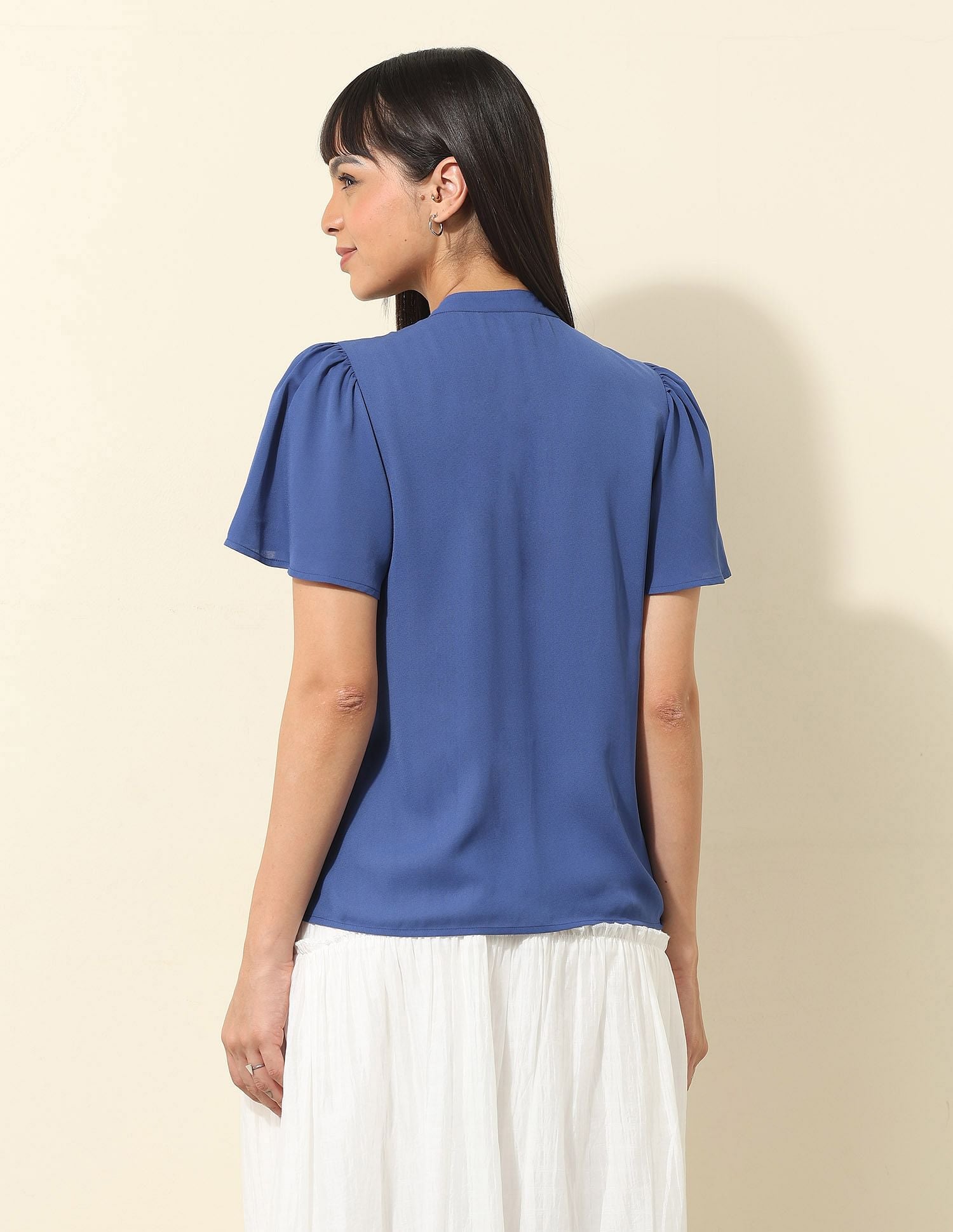 Pleated Solid Top Blue - U.S. Polo Assn. India | Large