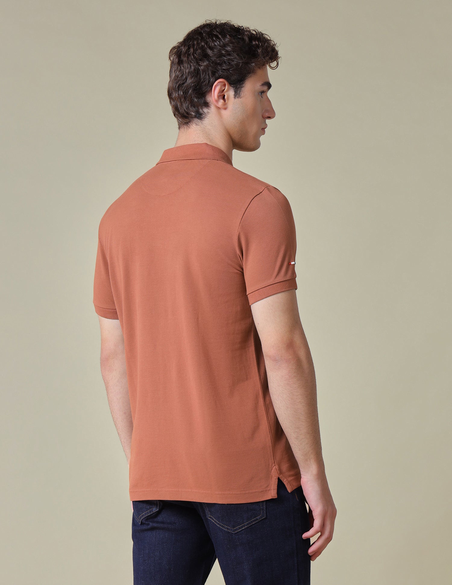 Solid Regular Fit Polo Shirt Rust - U.S. Polo Assn. India | Large