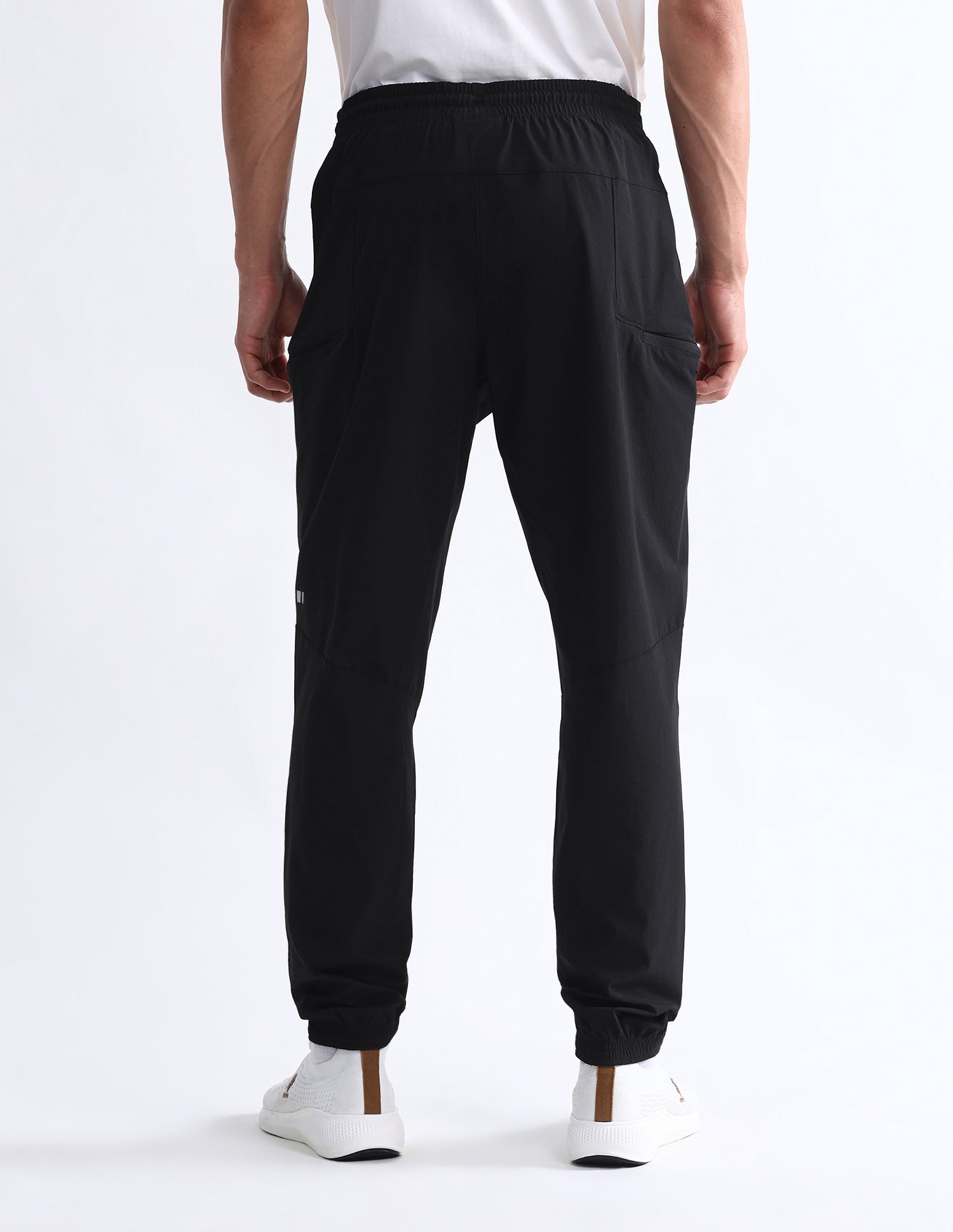 Solid Slim Fit Active Joggers Black - U.S. Polo Assn. India | Large