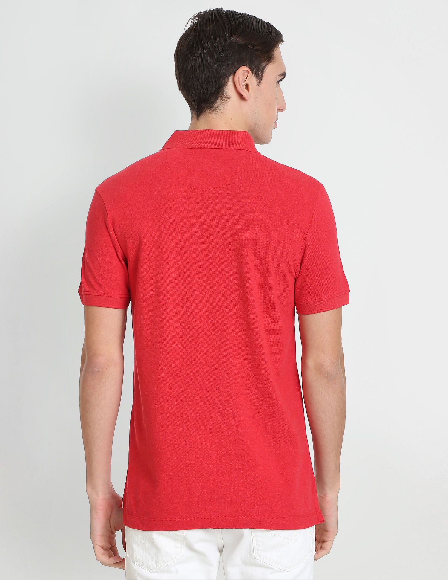 Heathered Appliqued Polo Shirt Red - U.S. Polo Assn. India | Large