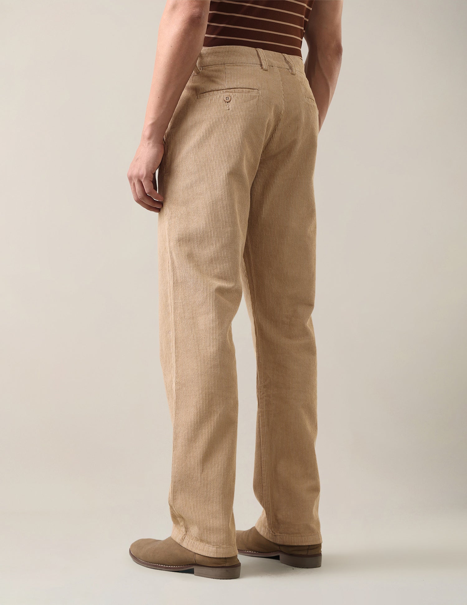 Corduroy	Riley Straight Fit Trousers Beige - U.S. Polo Assn. India | Large