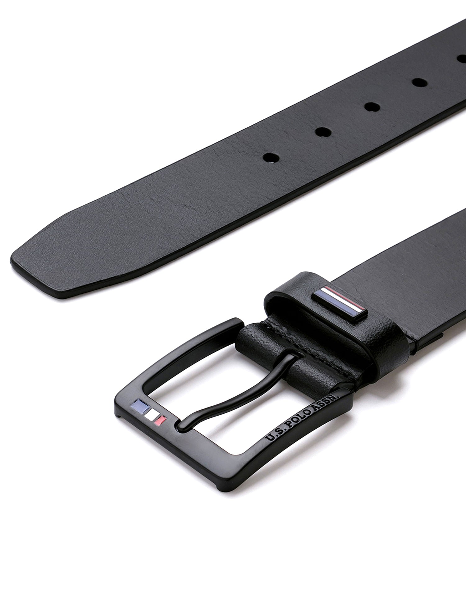 Men Lapp Leather Belt Black - U.S. POLO ASSN. | Large