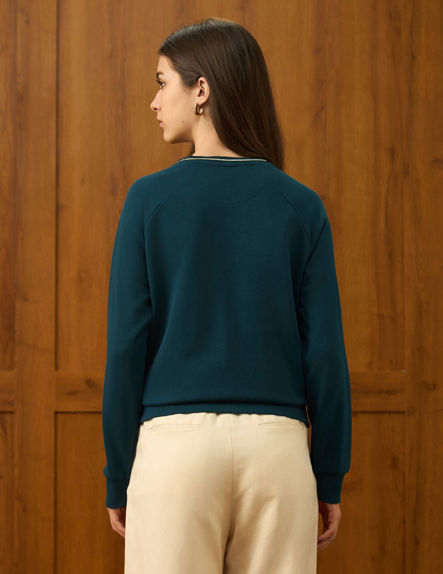 Raglan Fit Brand Printed Sweatshirt Teal - U.S. POLO ASSN. | Large