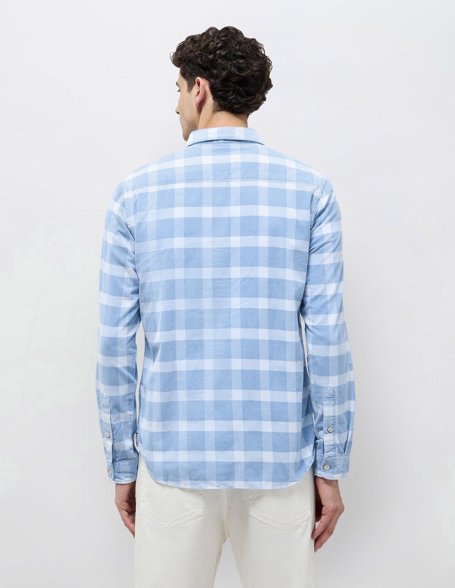 Buffalo Checked Corduroy Shirt Light Indigo - U.S. POLO ASSN. | Large