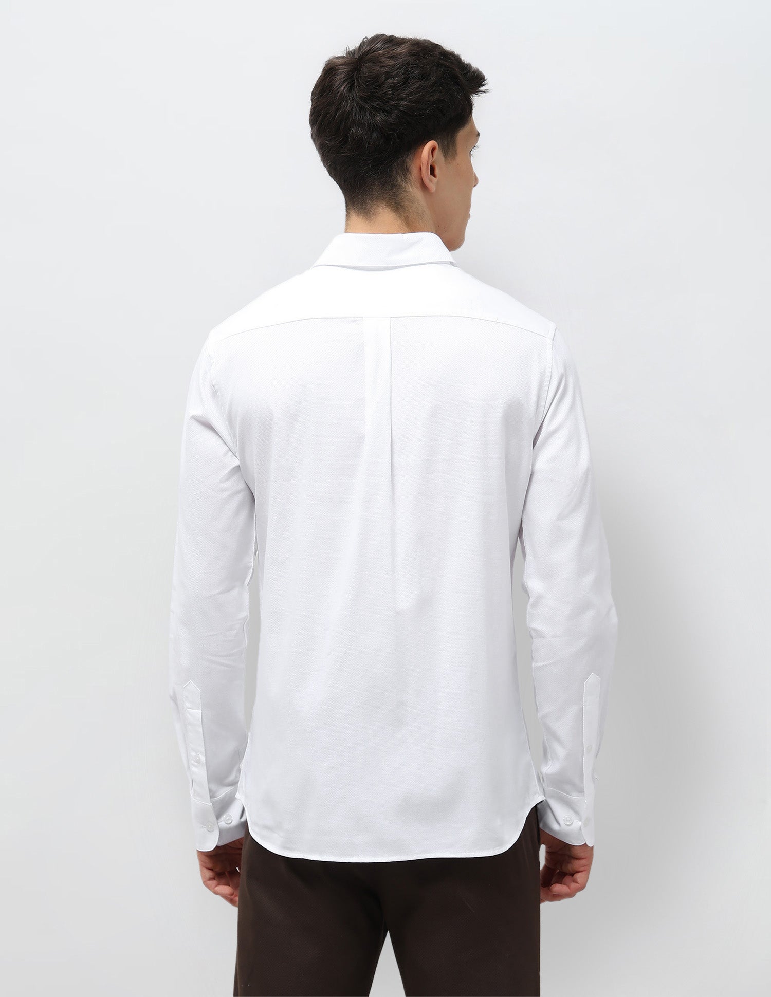 Textured Tailored Fit Shirt White - U.S. POLO ASSN. | Large