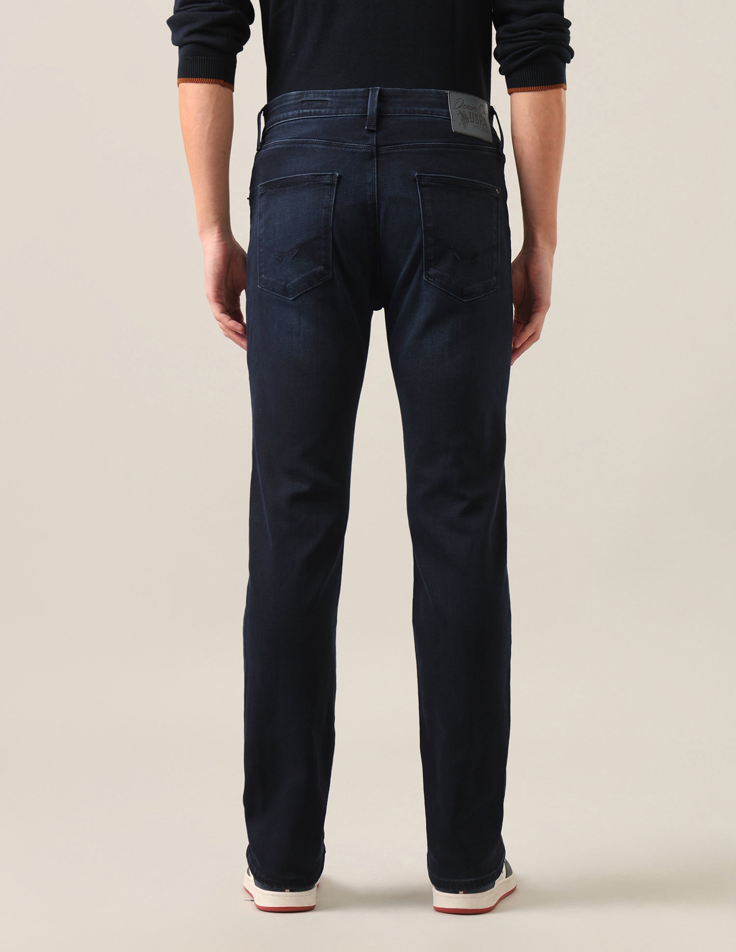 Harold Slim Straight Fit Blue Jeans Dark Blue - U.S. Polo Assn. India | Large