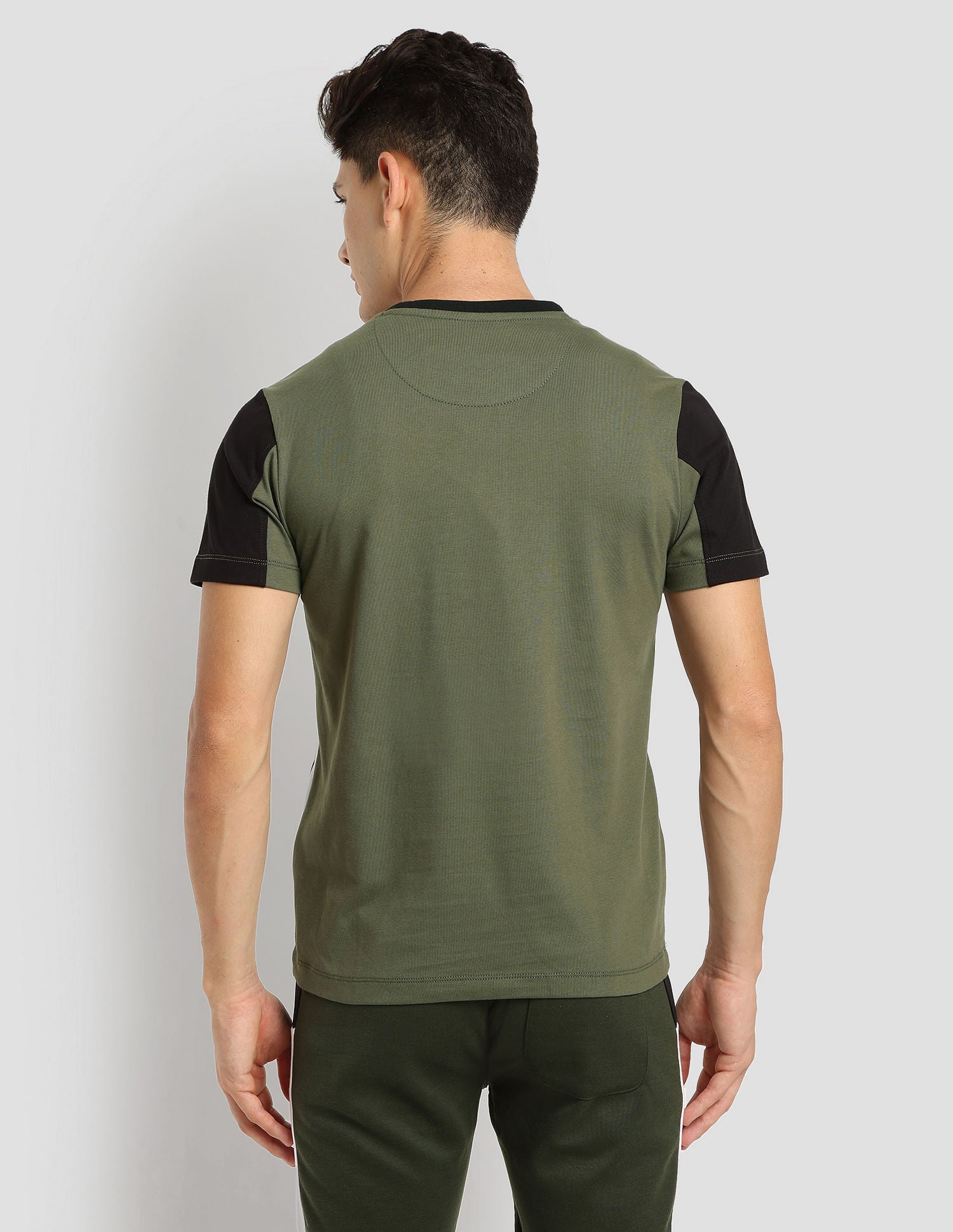 Colour Block Active T-Shirt Olive - U.S. POLO ASSN. | Large