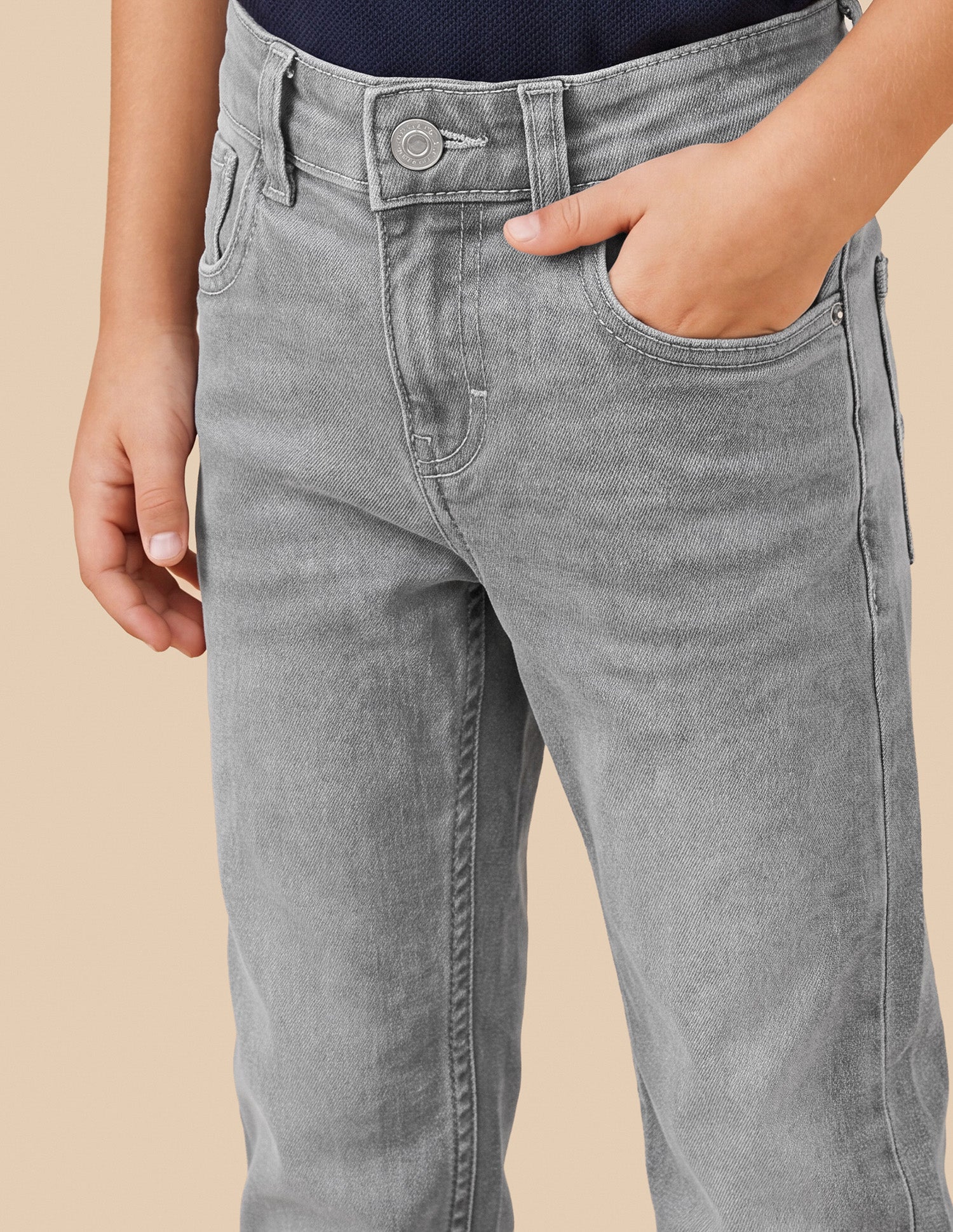Relaxed Fit Whiskered Jeans Light Grey - U.S. Polo Assn. India | Large