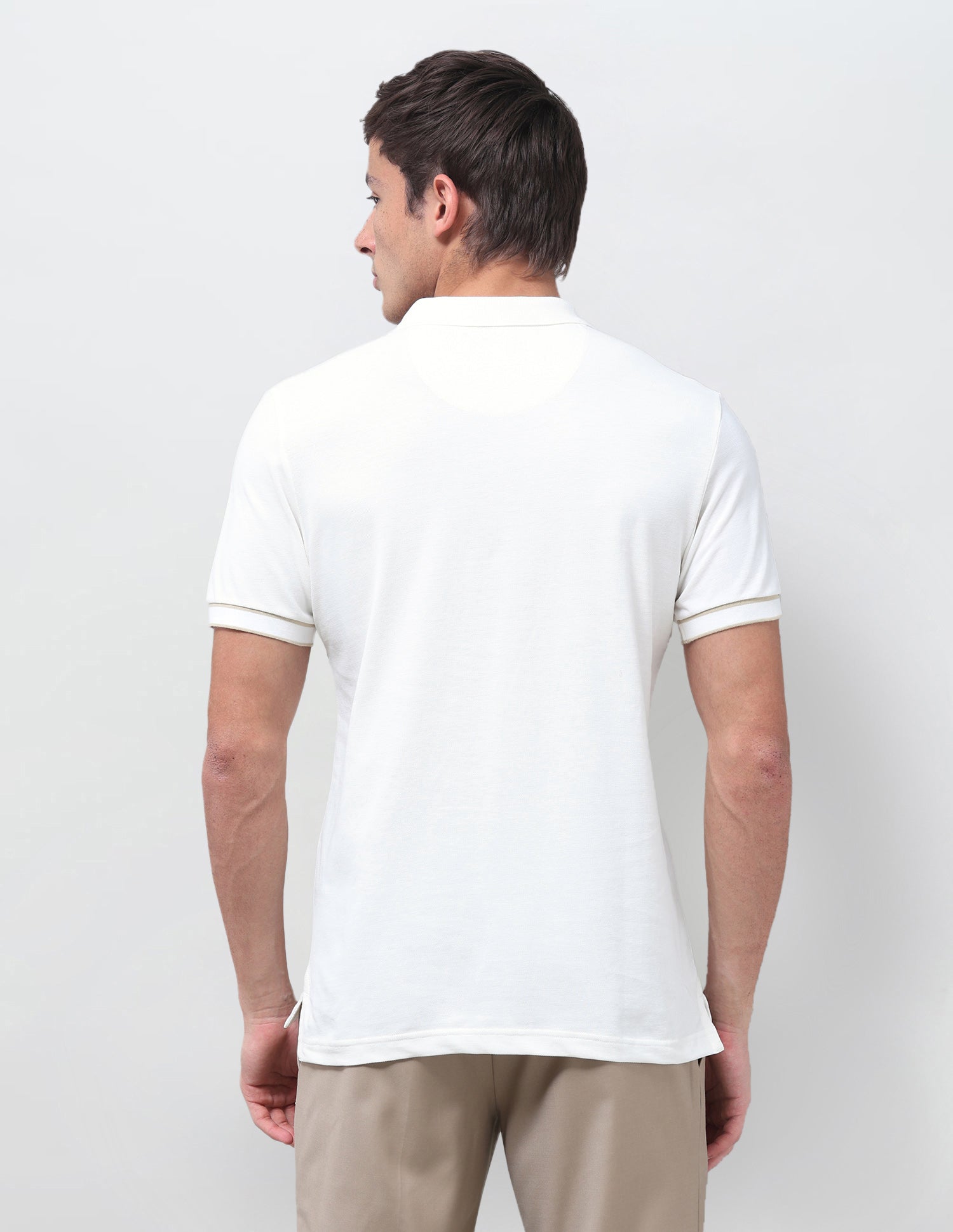 Brand Printed Regular Fit Polo Shirt Off White - U.S. Polo Assn. India | Large