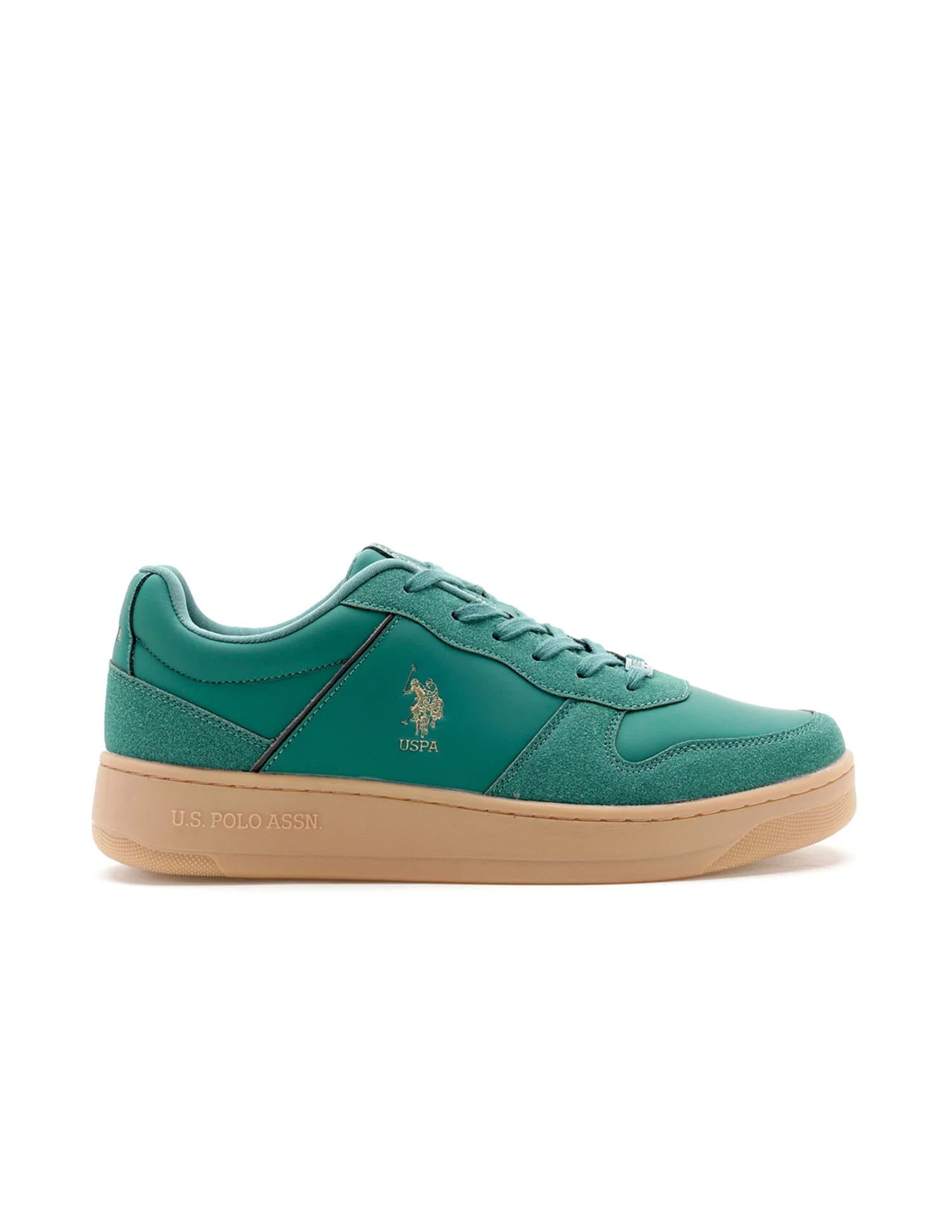 Men Jaxon 2.0 Dk. Green Retro Court Sneakers Green - U.S. Polo Assn. India | Large