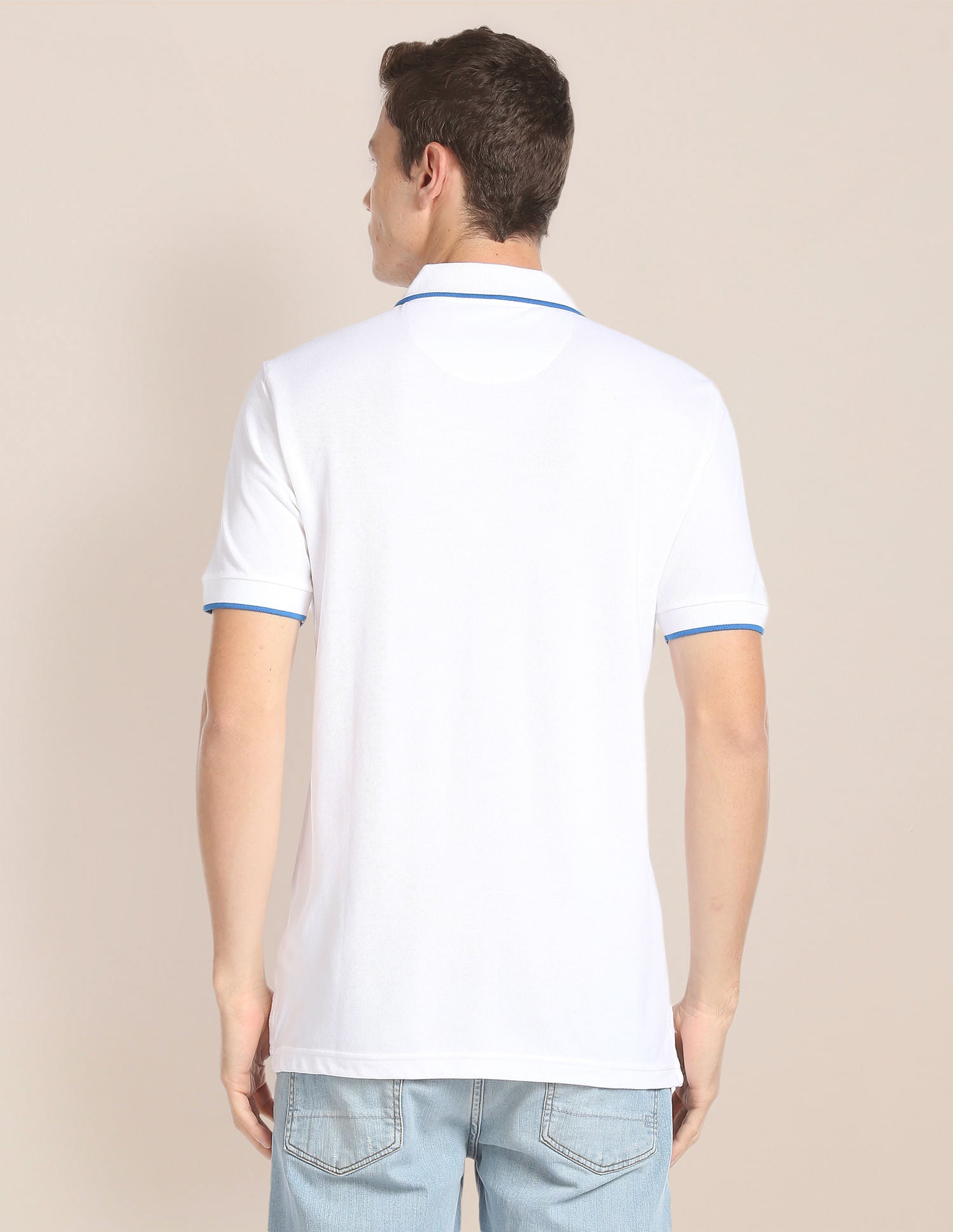 Solid Cotton Polo Shirt White - U.S. Polo Assn. India | Large