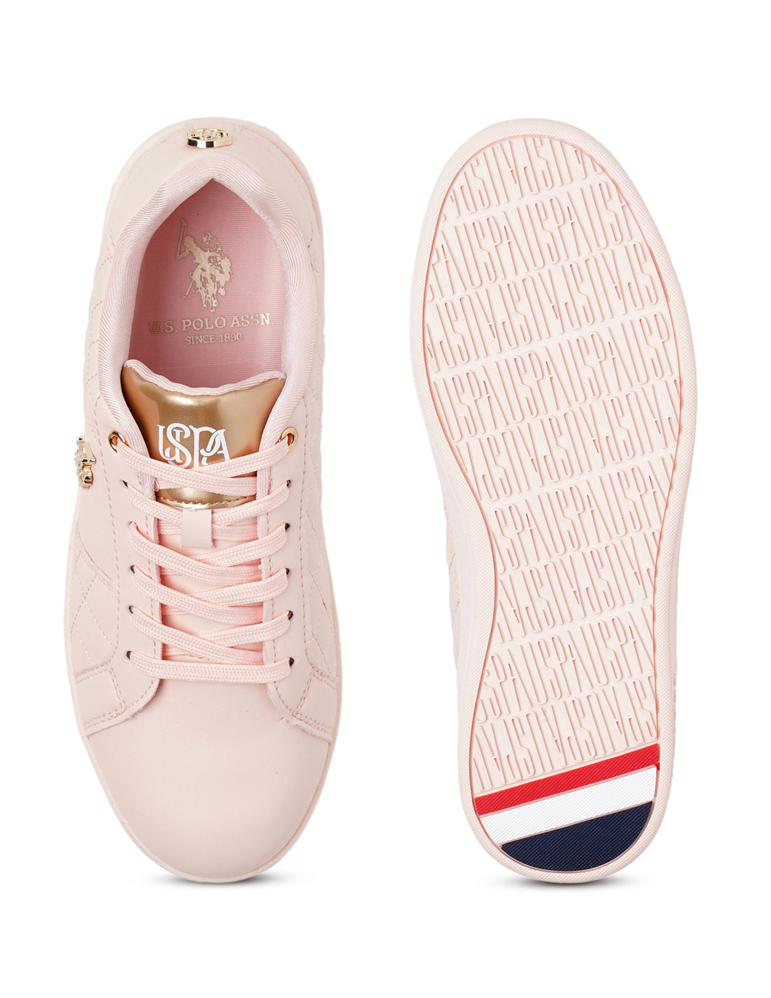 Women Quilted Simone Sneakers Light Pink - U.S. POLO ASSN. | Large