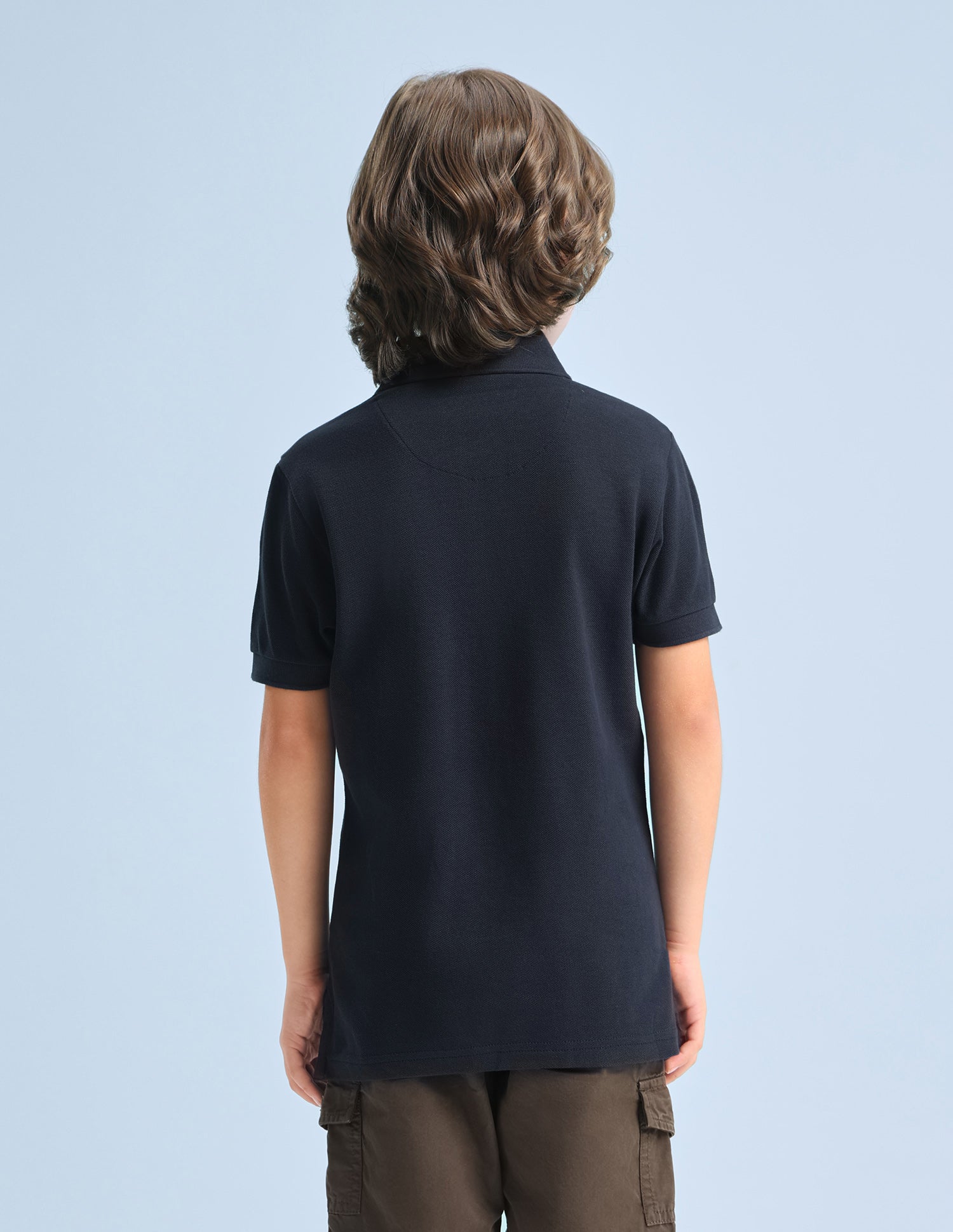 Solid Regular Fit Polo Shirt Navy - U.S. Polo Assn. India | Large