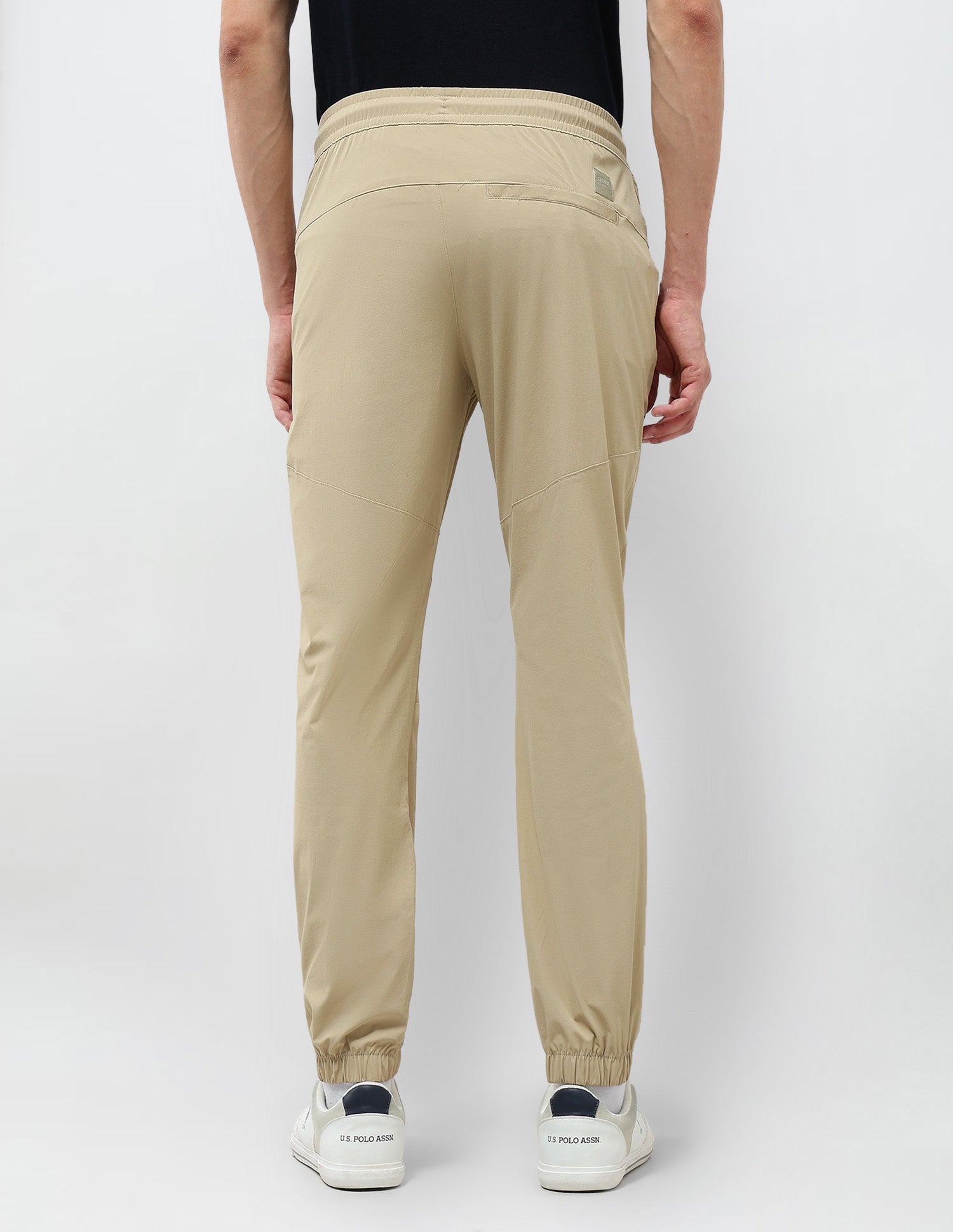 Mid Rise Relaxed Fit Joggers Beige - U.S. Polo Assn. India | Large