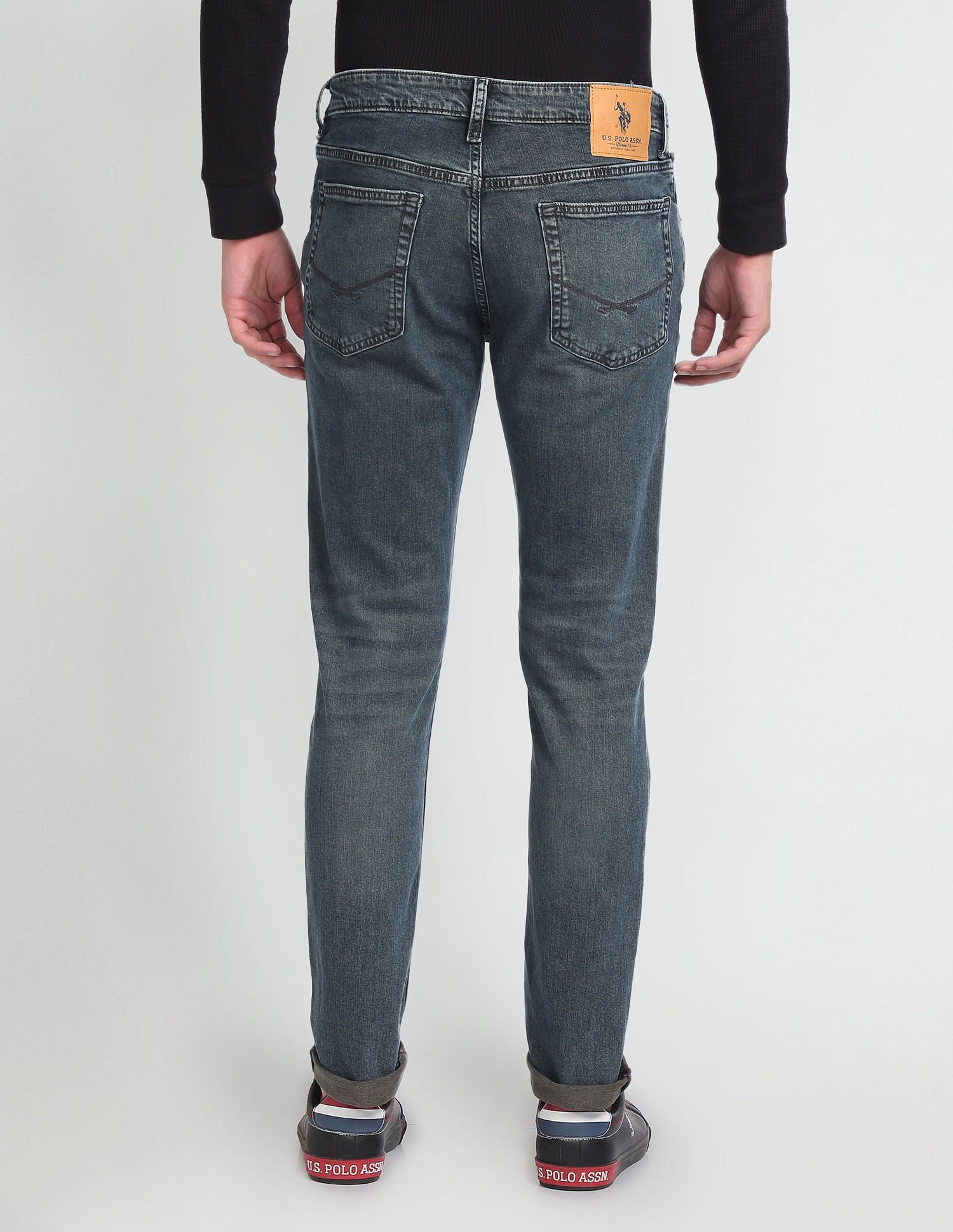 Brandon Slim Tapered Fit Blue Jeans Blue - U.S. POLO ASSN. | Large