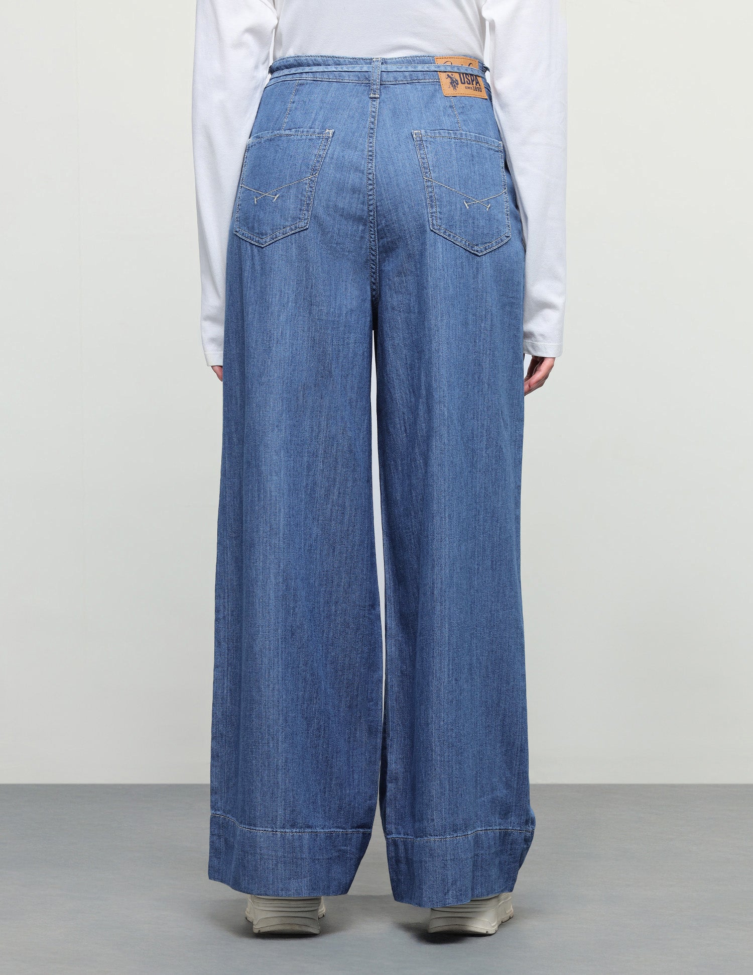 Wide Leg Fit Blue Jeans Blue - U.S. Polo Assn. India | Large