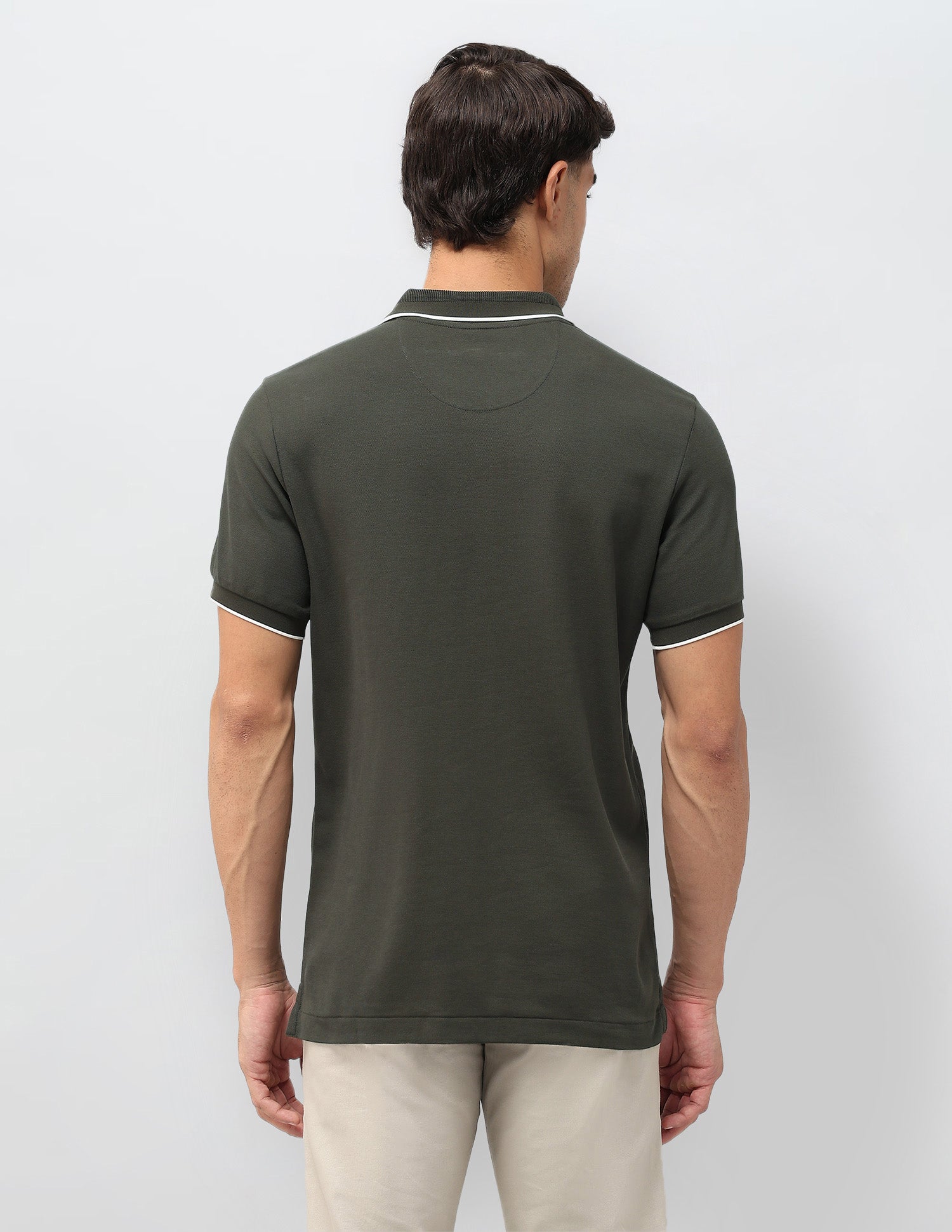 Solid Regular Fit Polo Shirt Olive - U.S. POLO ASSN. | Large