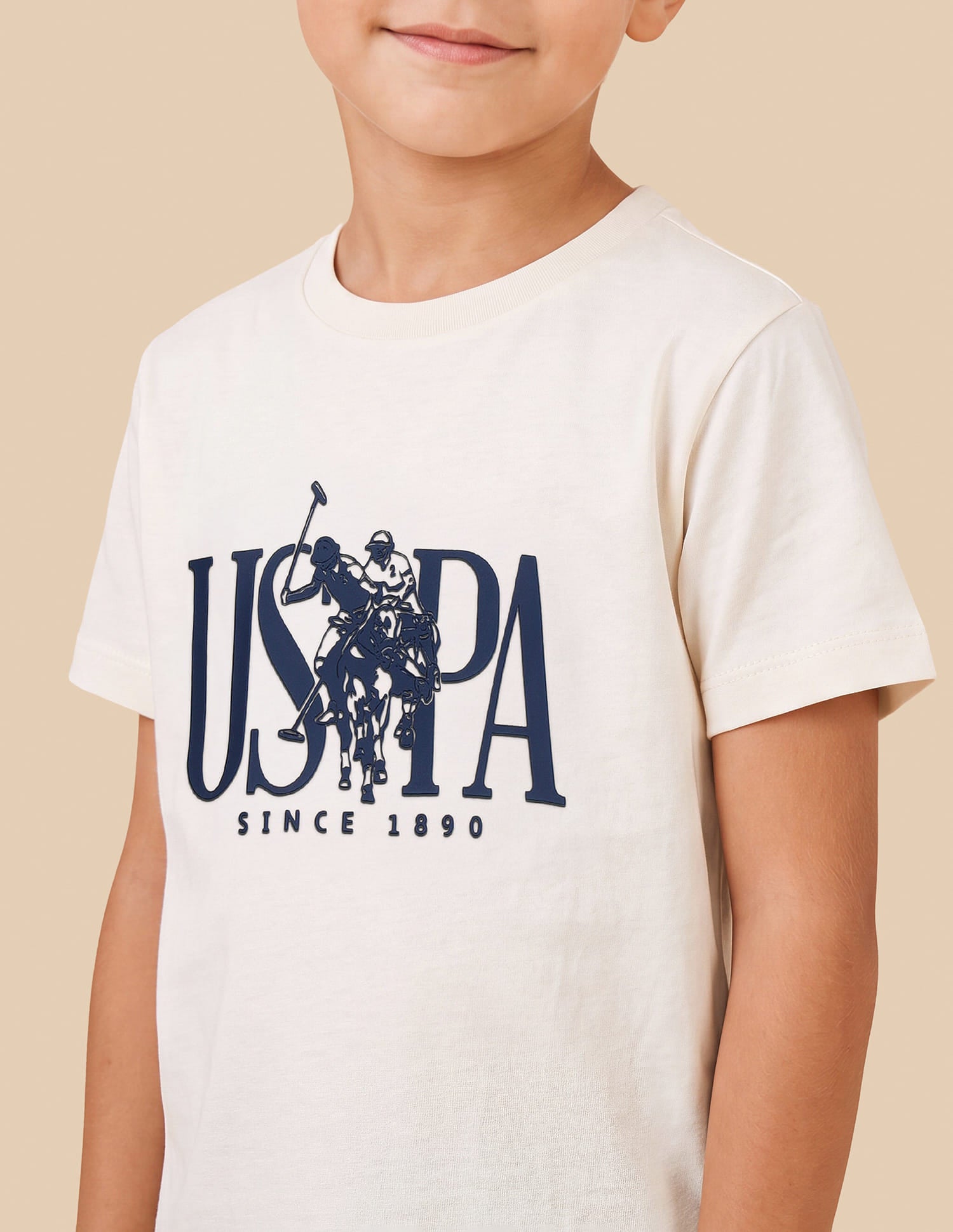 Brand Printed Regular Fit T-Shirt White - U.S. Polo Assn. India | Large
