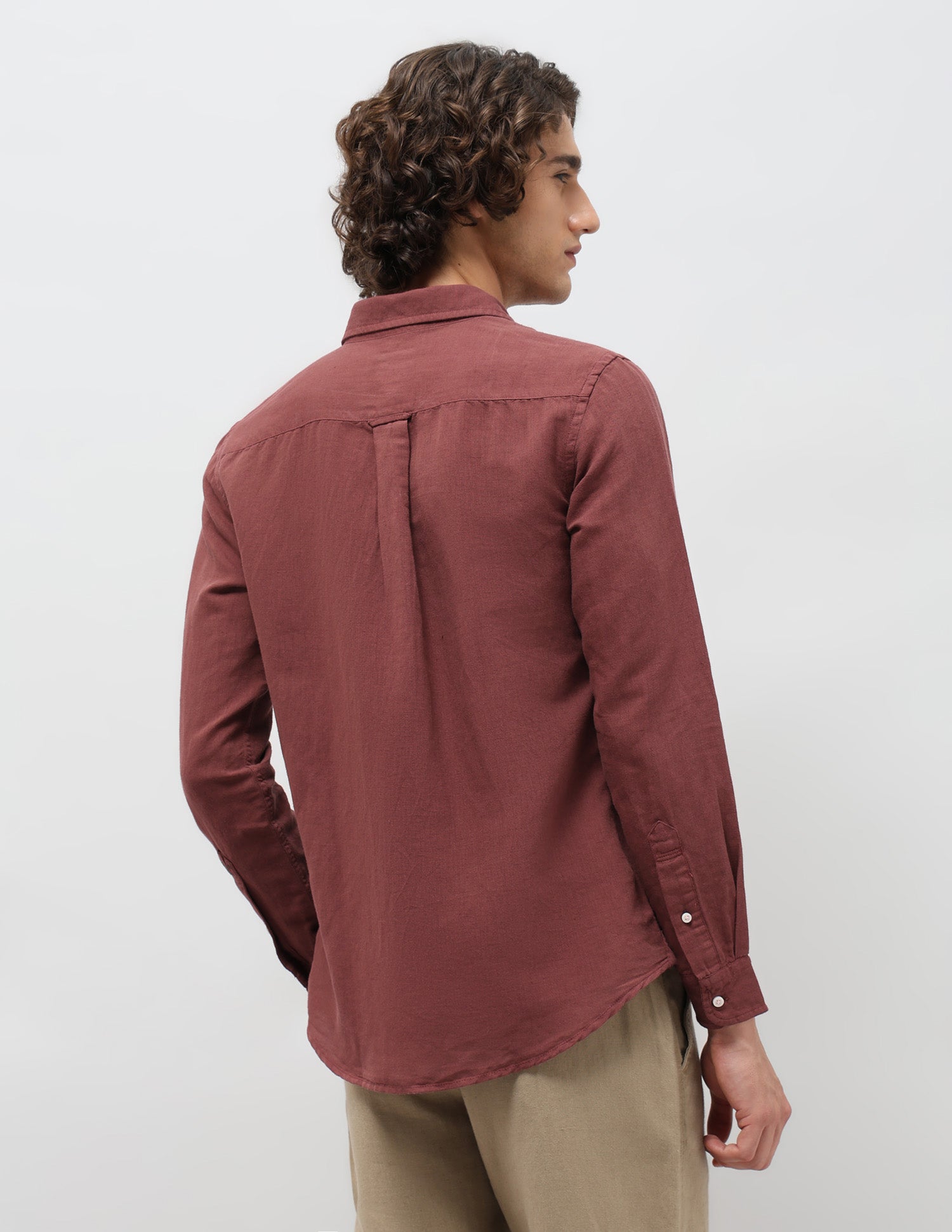 Solid Regular Fit Shirt Rust - U.S. Polo Assn. India | Large