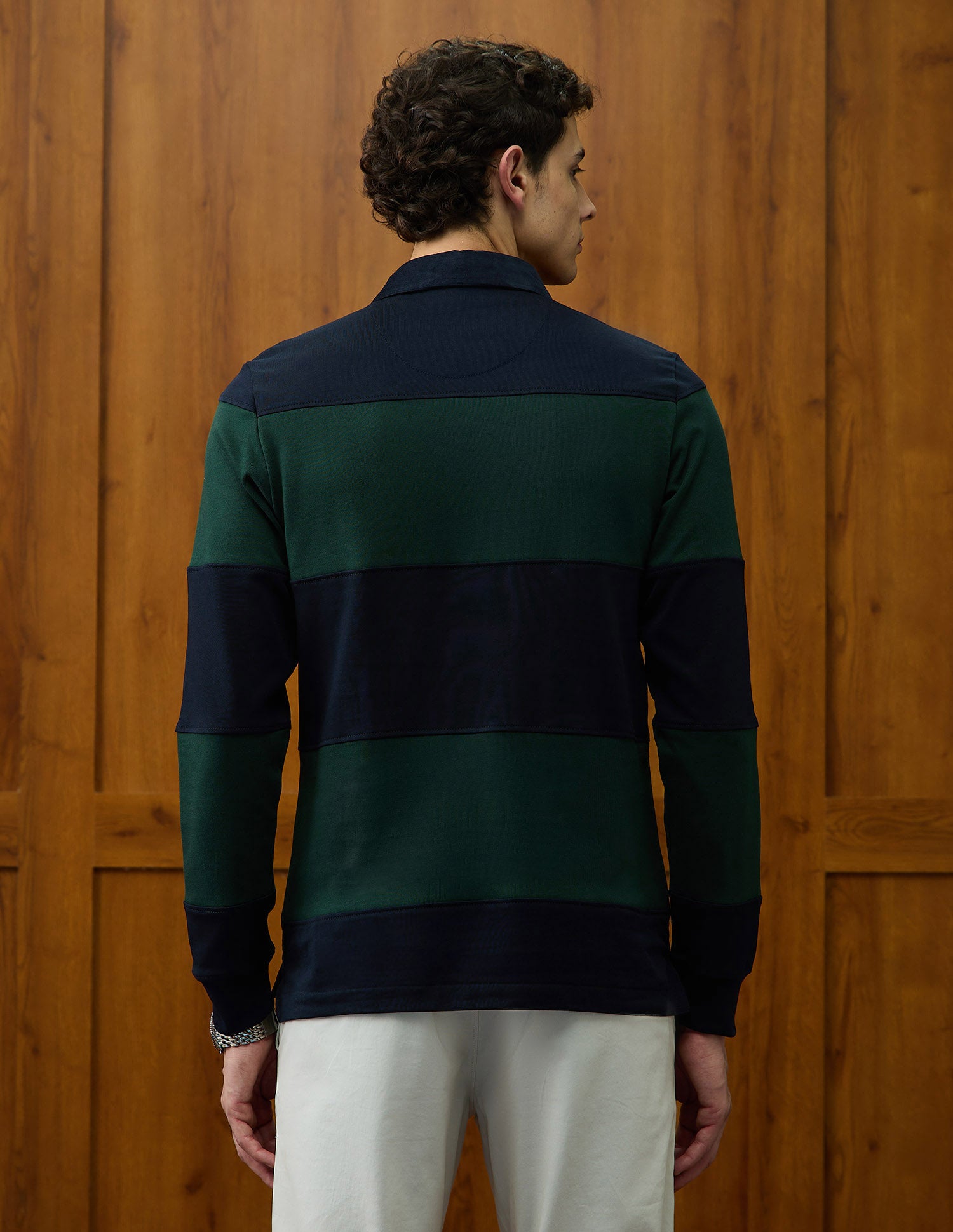 Colourblocked Varsity Theatre Polo Shirt Olive - U.S. POLO ASSN. | Large