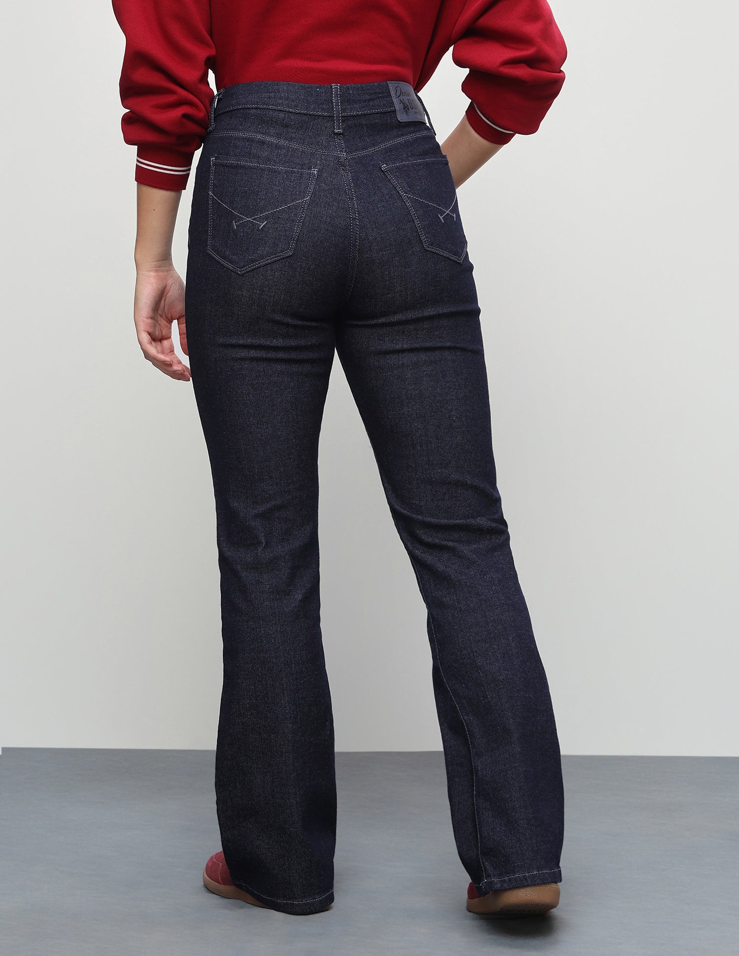 Rinsed Bootcut Fit Jeans Dark Blue - U.S. Polo Assn. India | Large
